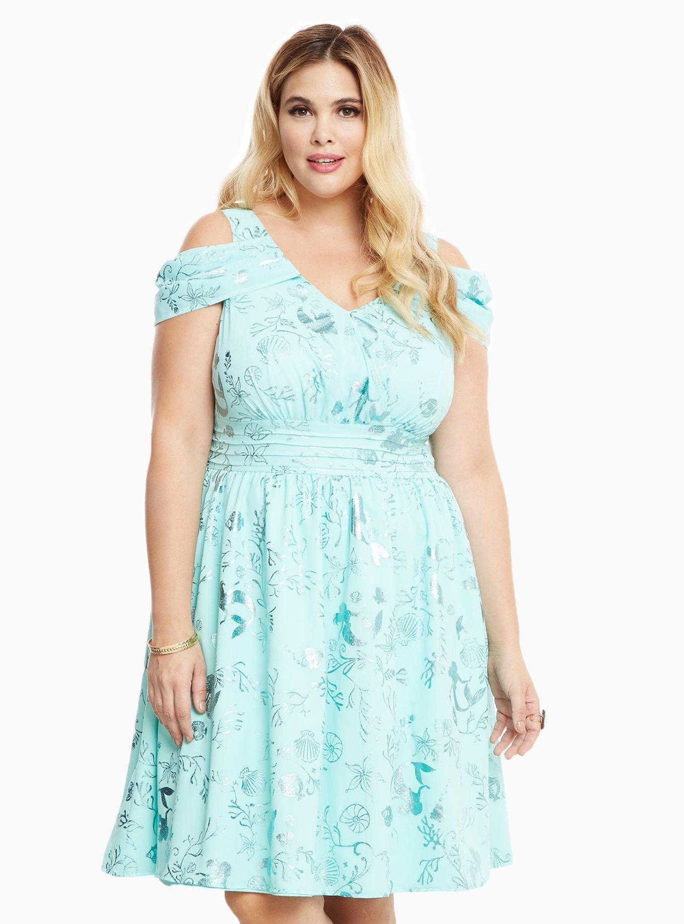 Plus Size - Disney Princess Ariel Print Swing Dress - Torrid