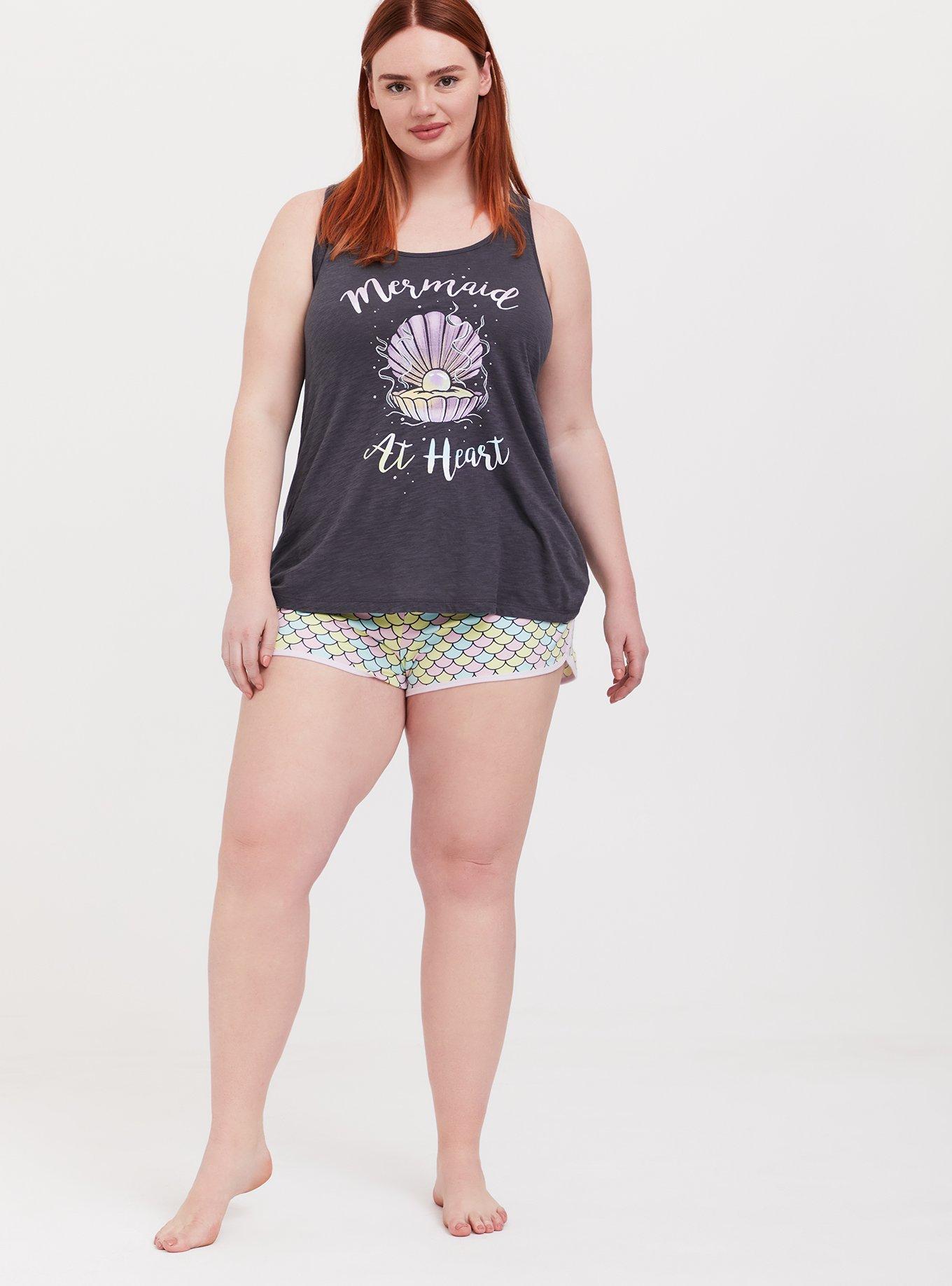 Mermaid shorts 2025 plus size