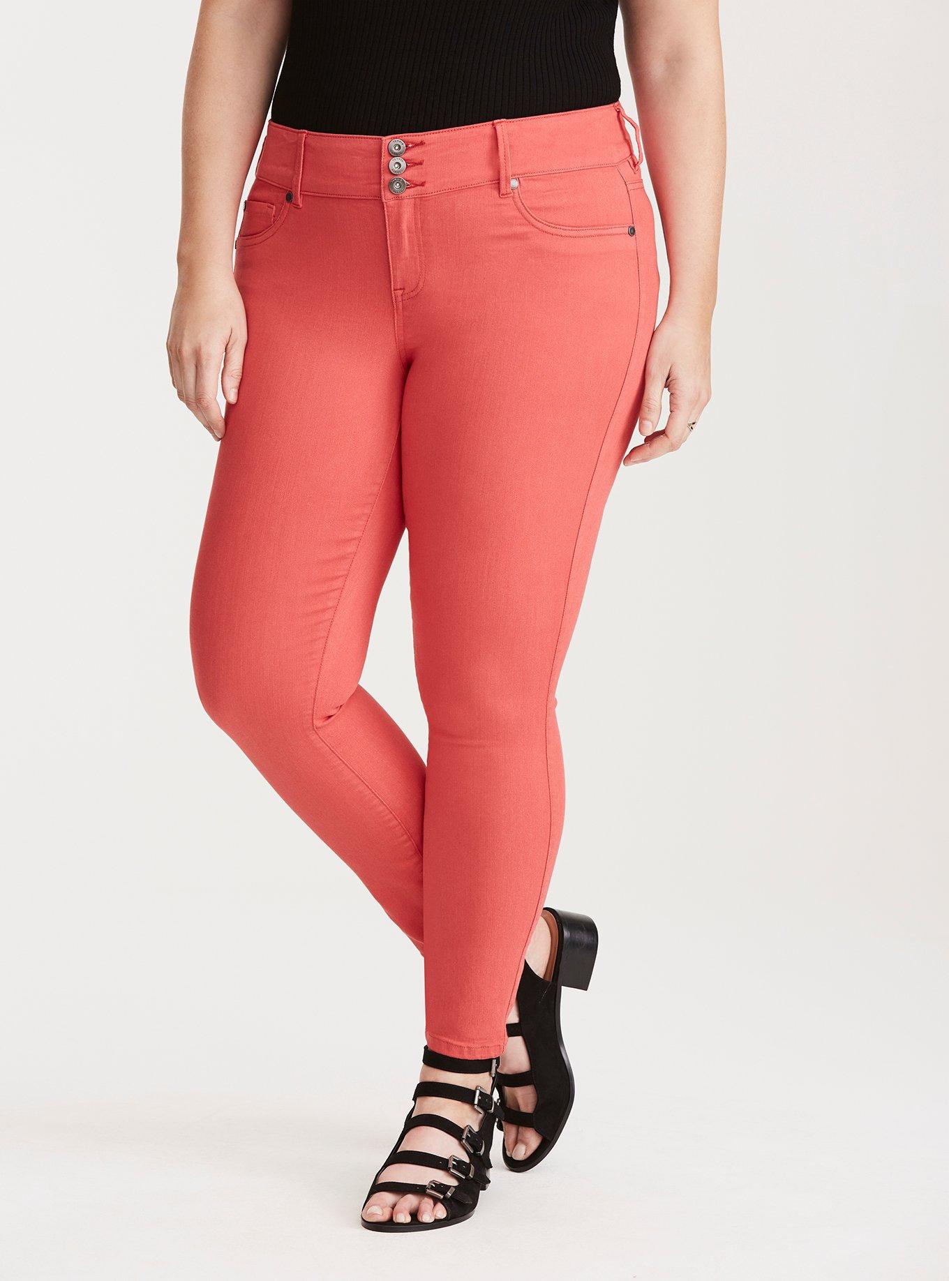 Plus Size - Torrid Jeggings - Hibiscus Pink Wash - Torrid