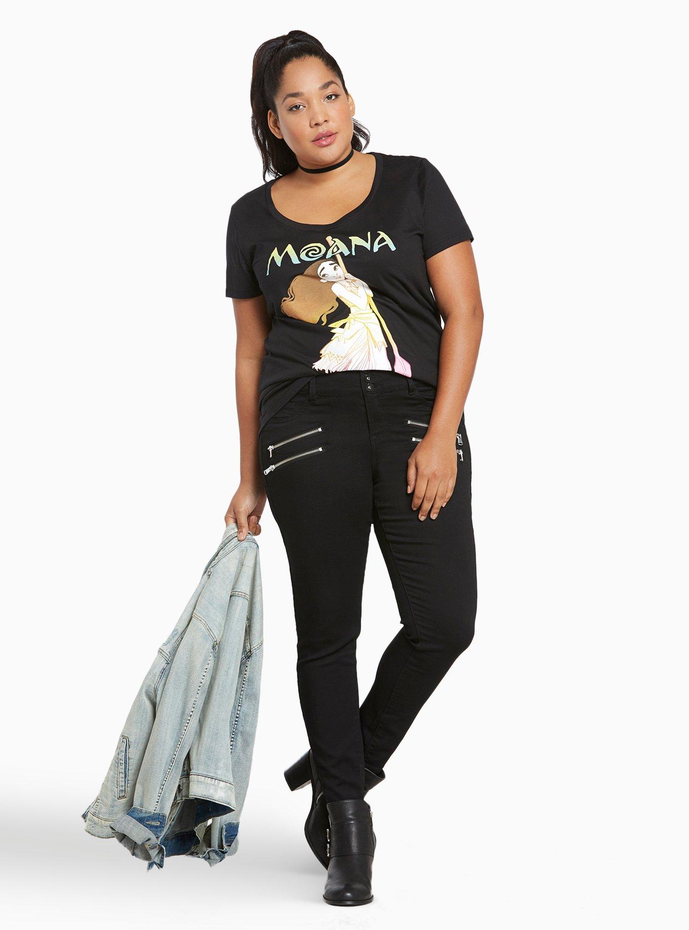 Disney Moana Scoop Tee, DEEP BLACK, alternate