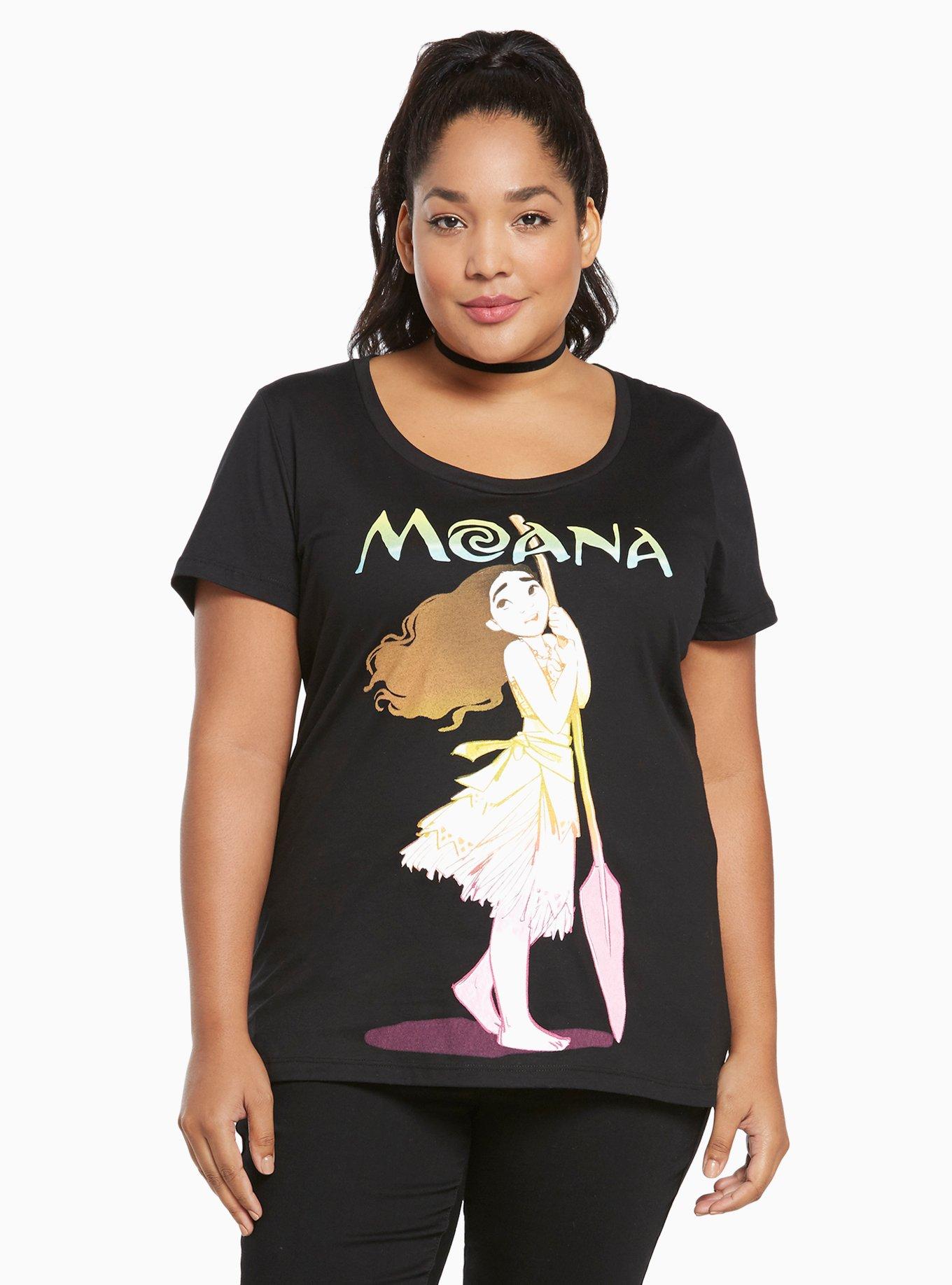 Disney Moana Scoop Tee, DEEP BLACK, alternate