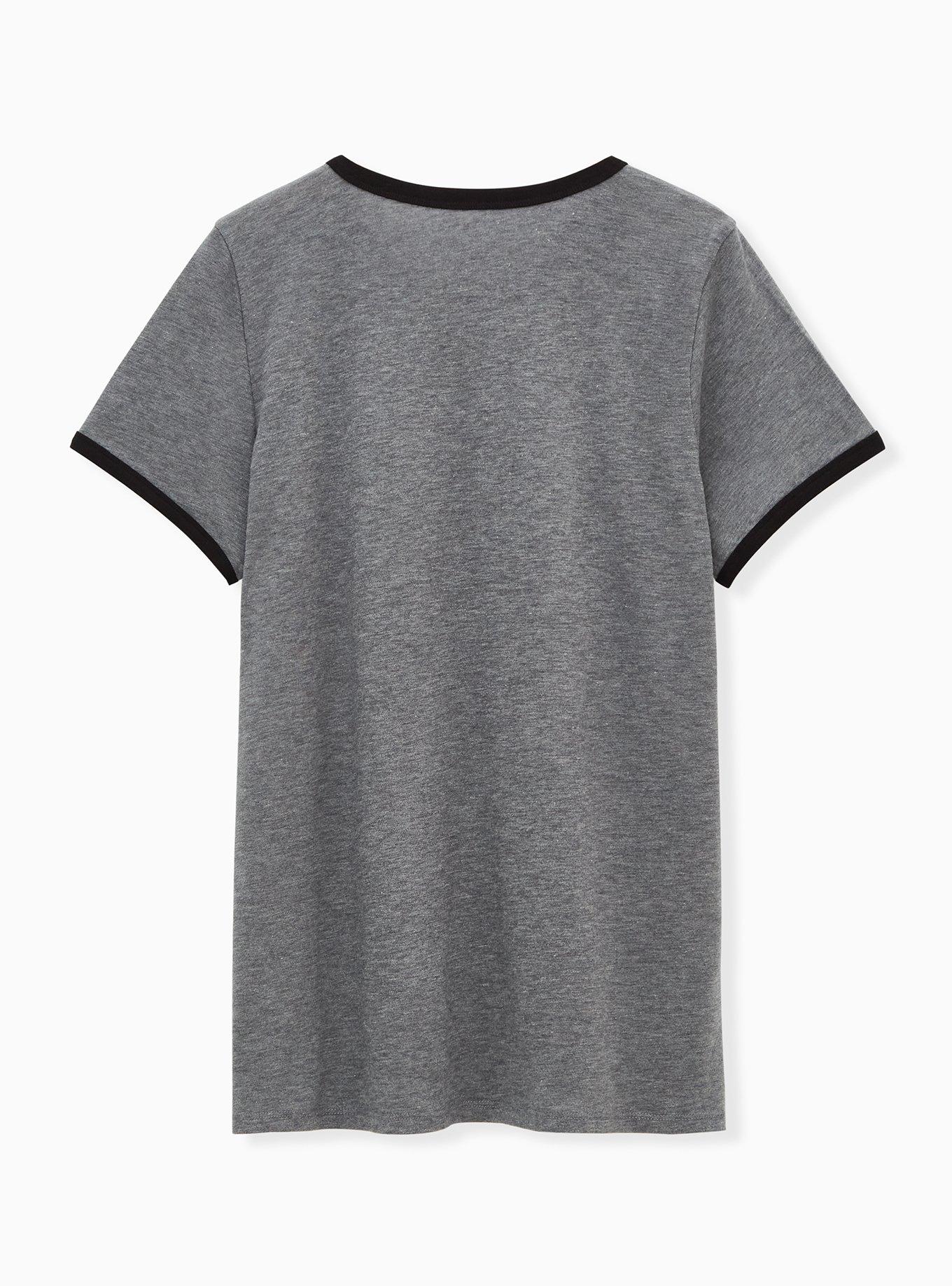 Plus Size Can't Adult Classic Fit Ringer Crew Tee - Charcoal Grey, MEDIUM HEATHER GREY, alternate