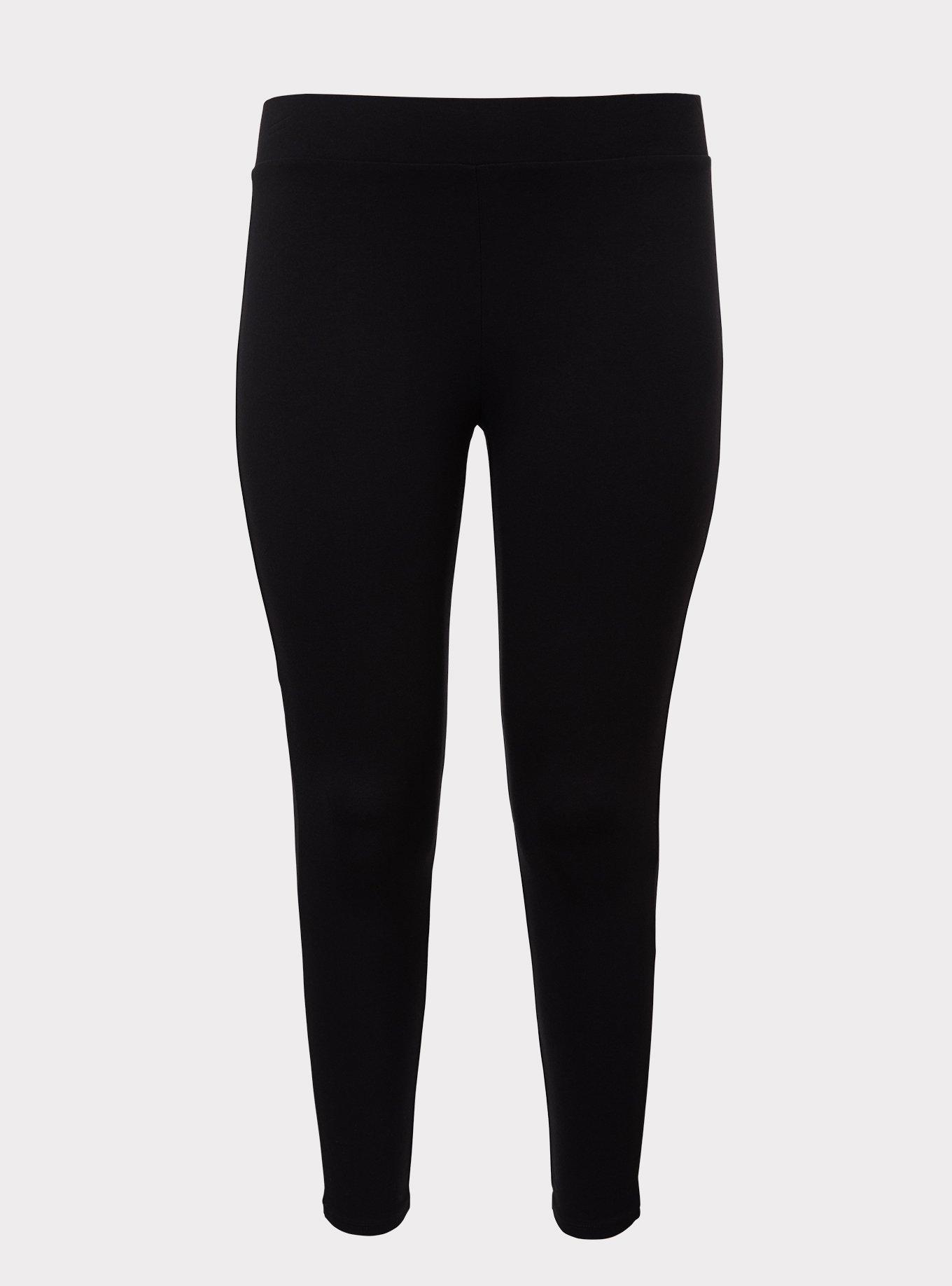 Soffe Women's Plus Size Mesh-Inset Leggings Black 3X