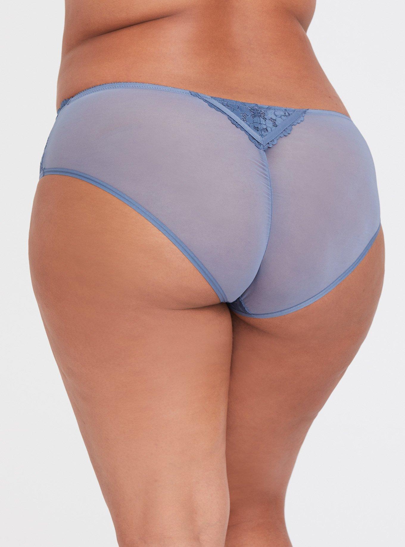 Plus Size - Thong Panty - Lace Sea Blue - Torrid