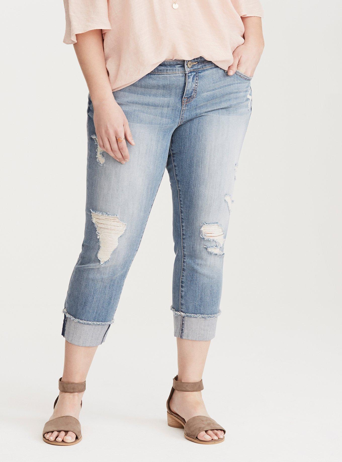 Torrid best sale boyfriend capris