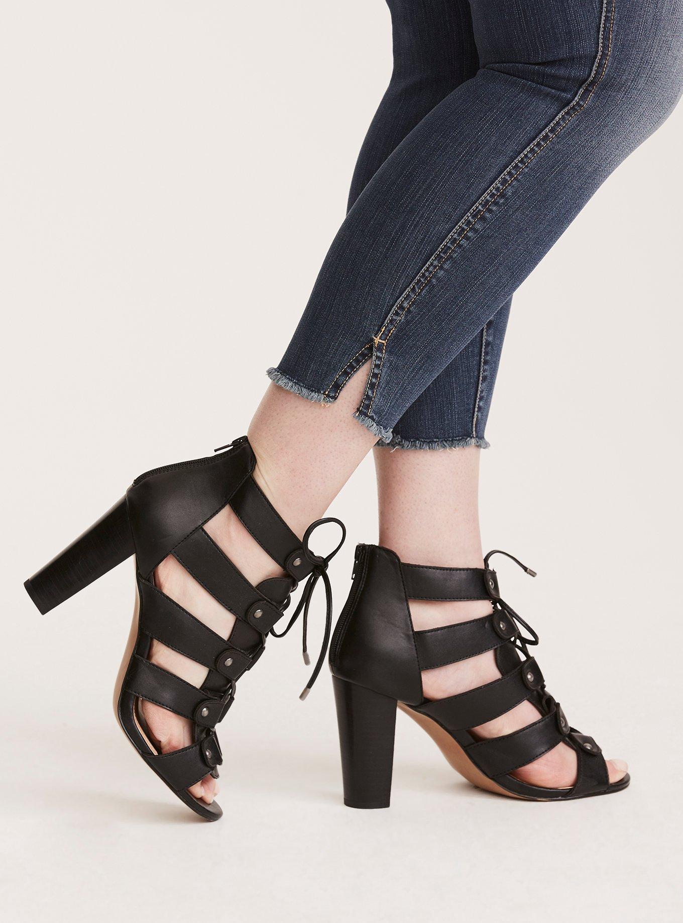 Torrid Premium Stretch High Rise Ultra Skinny Jean &ndash; Medium Wash with Fray Hem, NEPTUNE, alternate