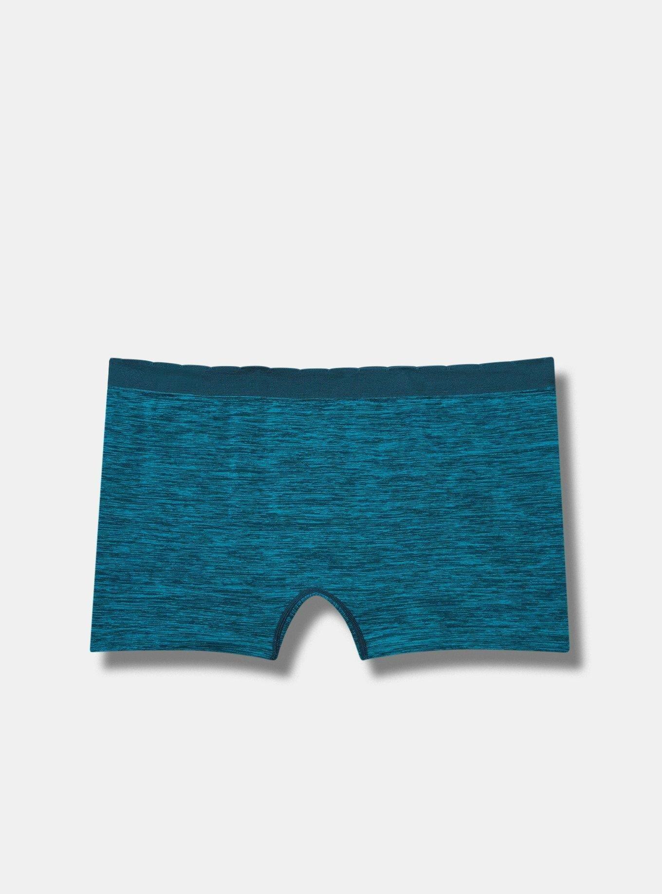Seamless Smooth Mid-Rise Heather Boyshort Panty, LEGION BLUE SPACEDYE, hi-res