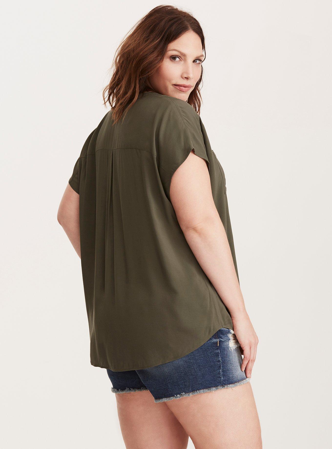 Challis Two Pocket Dolman Top, DEEP DEPTHS, alternate