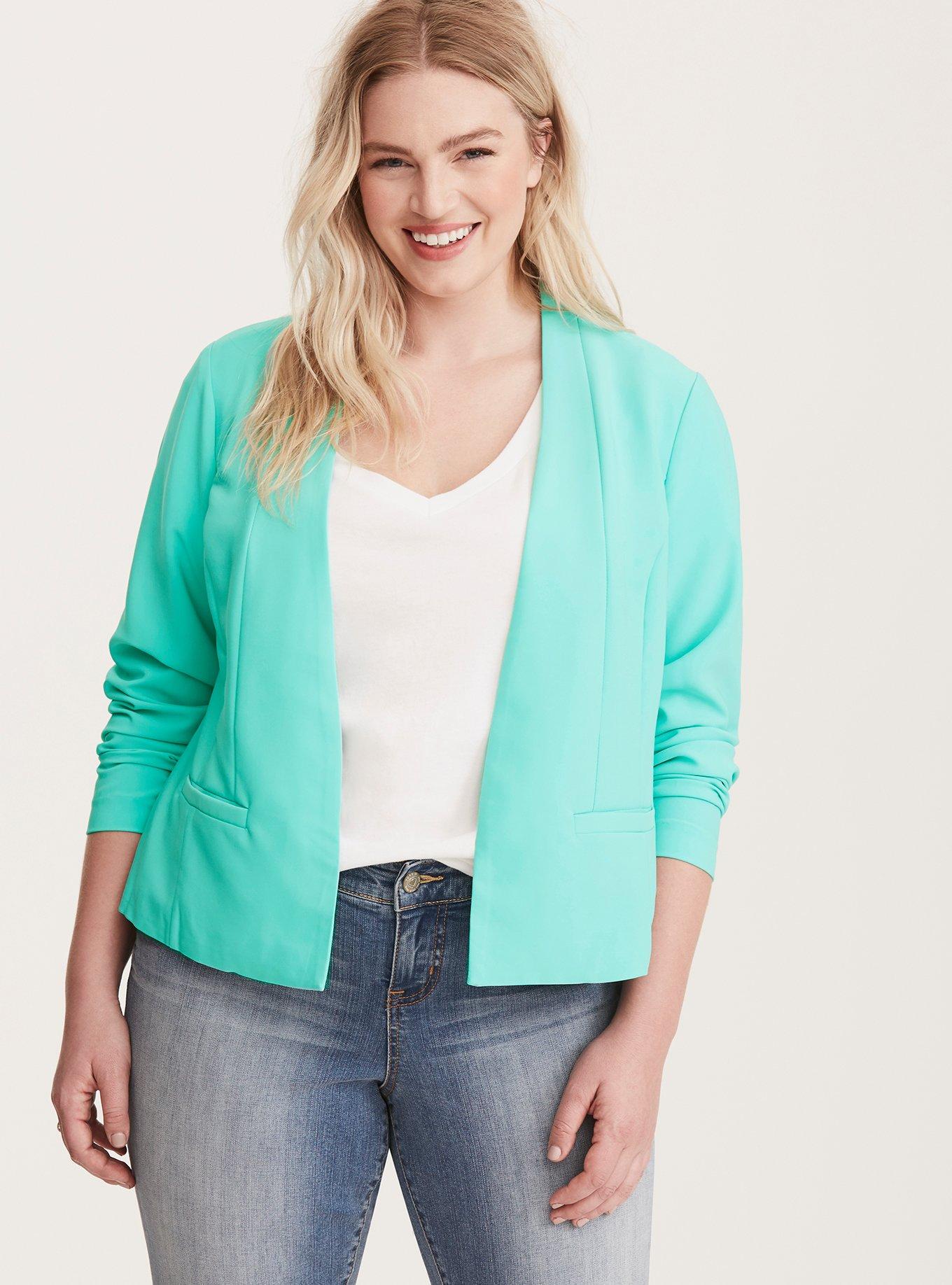 Plus Size - Collarless Classic Fit Blazer - Torrid