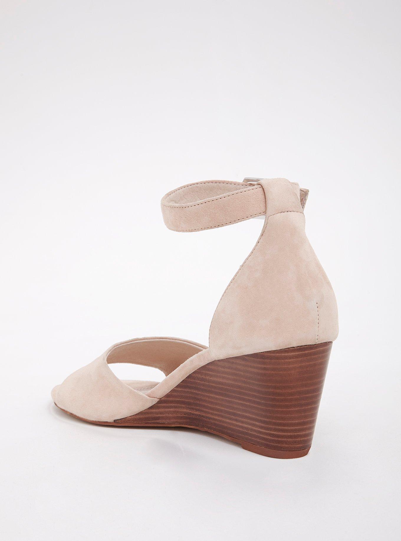 Wide width cheap nude wedges