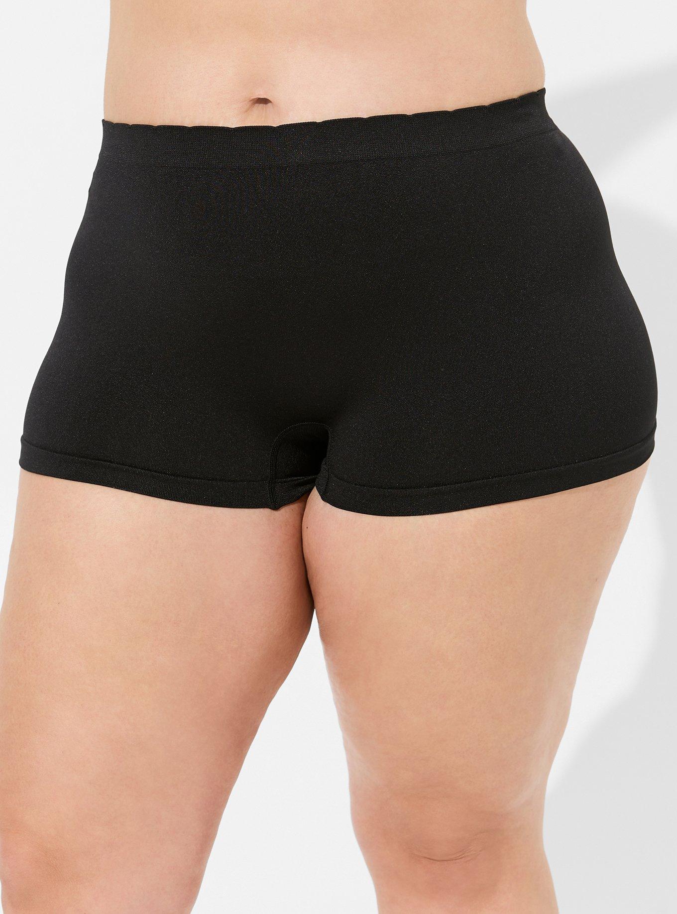 Nylon Spandex Mid Rise Seamless Boy short Panties, Free Size