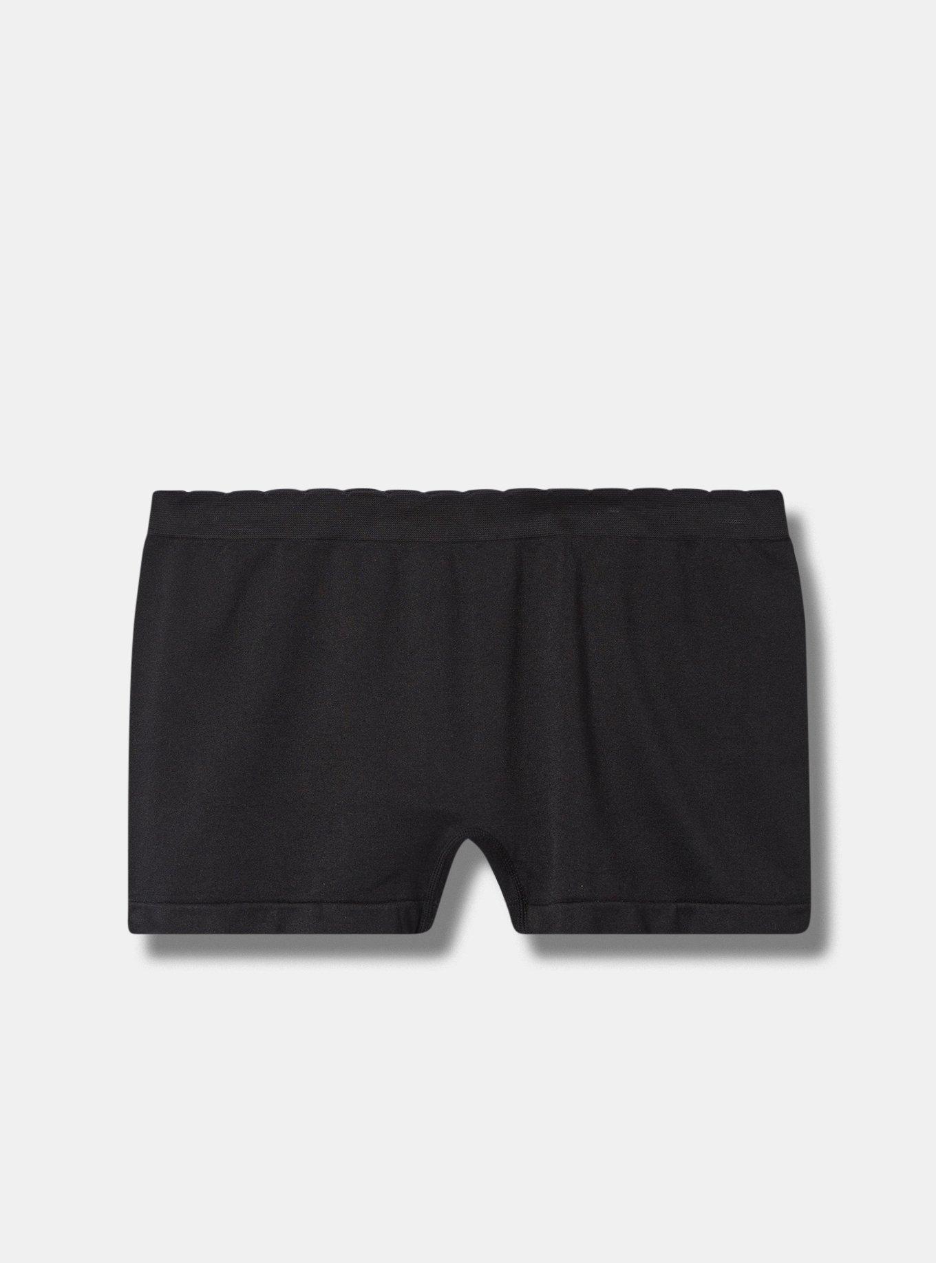 Black Seamless Boyshort Panty