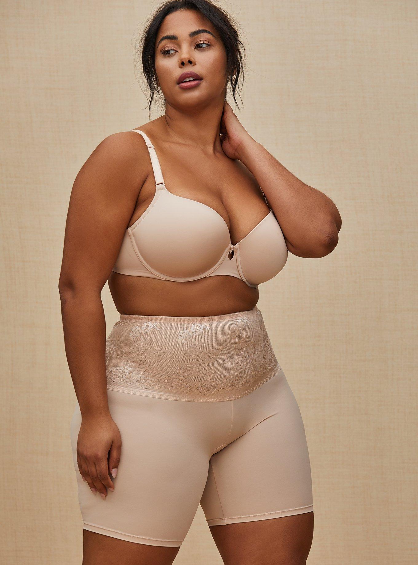 Black Microfiber 360&deg; Smoothing High Waist Short, ROSE DUST, pdped