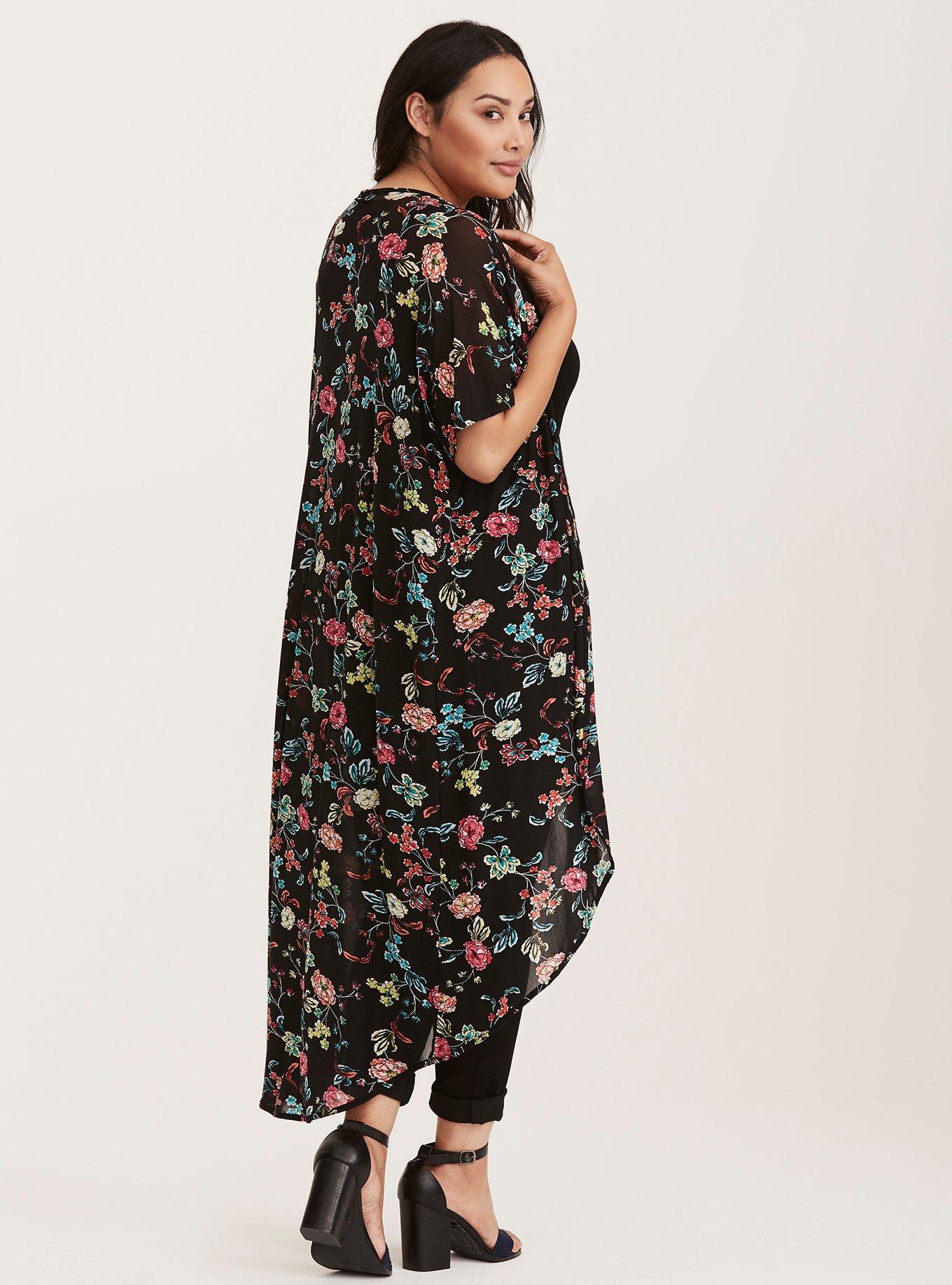 Shop :: Women's Plus :: PLUS KIMONOS AND DUSTERS :: Black Mesh