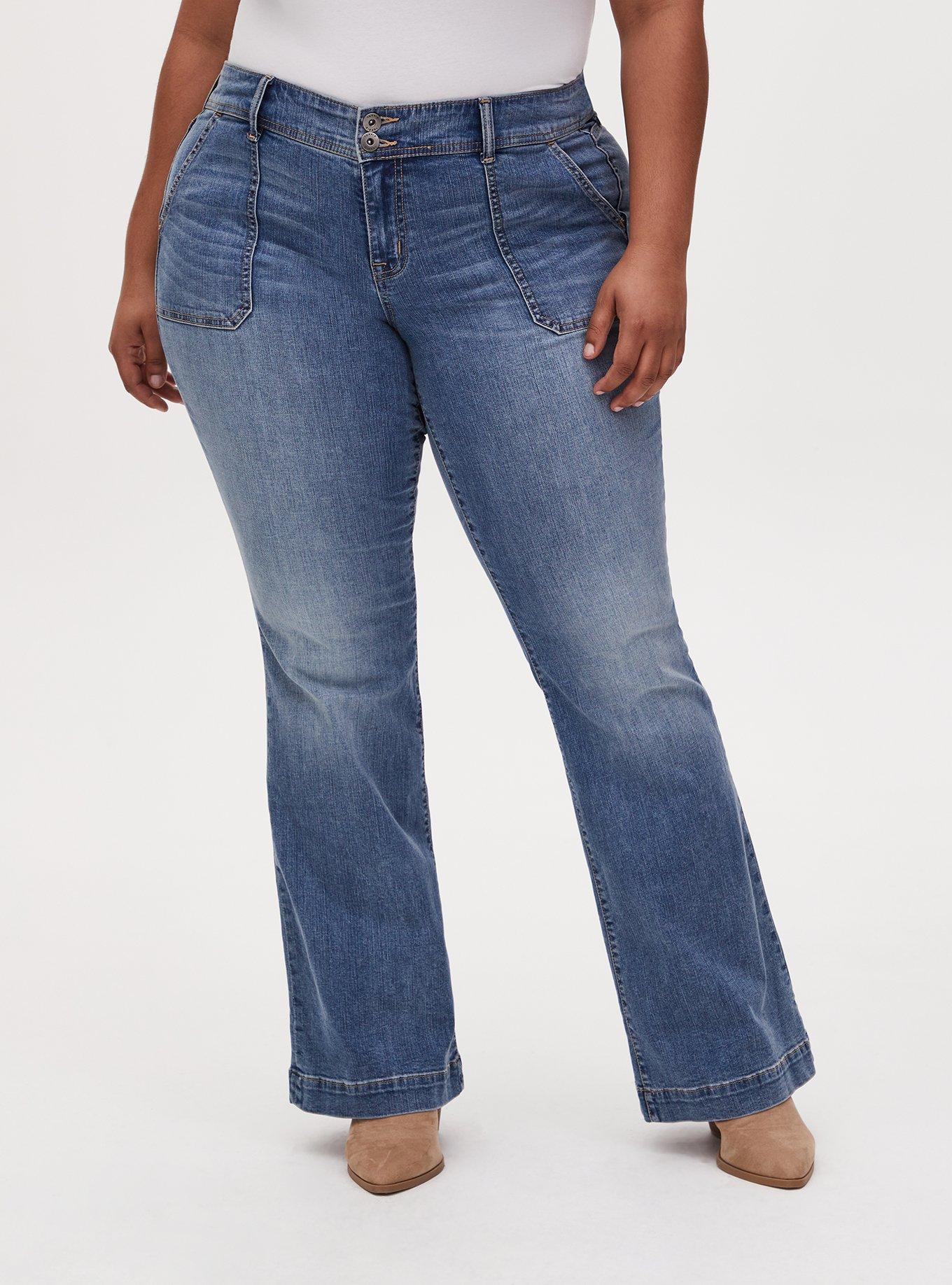 Plus Size - Flare Vintage Stretch Mid-Rise Jean - Torrid