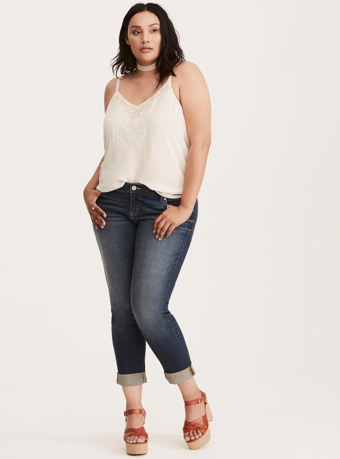 Plus Size Boyfriend Jean - Dark Wash, VINTAGE INDIGO, alternate