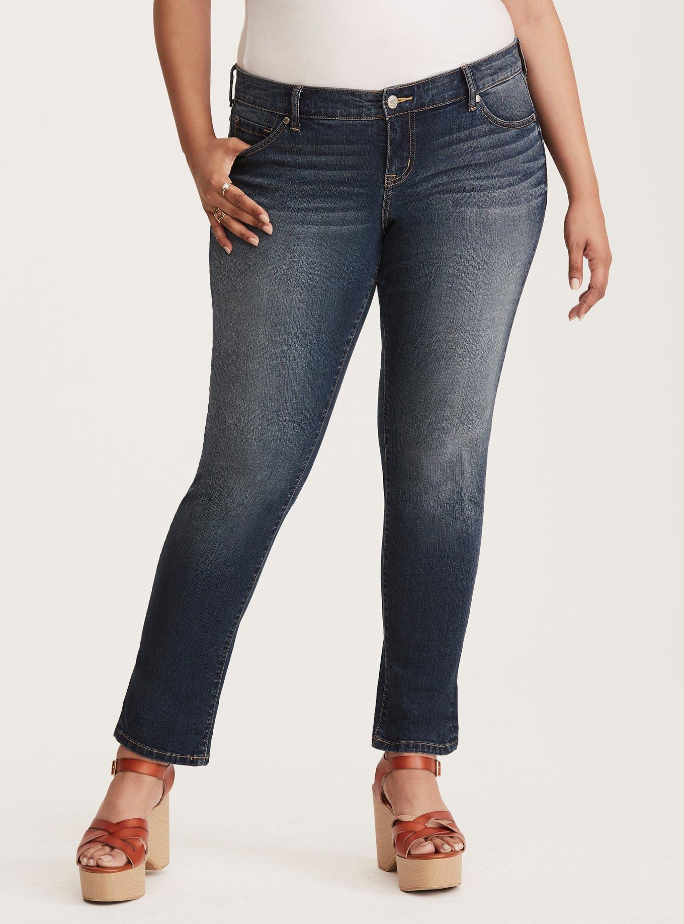 Plus Size Boyfriend Jean - Dark Wash, VINTAGE INDIGO, alternate