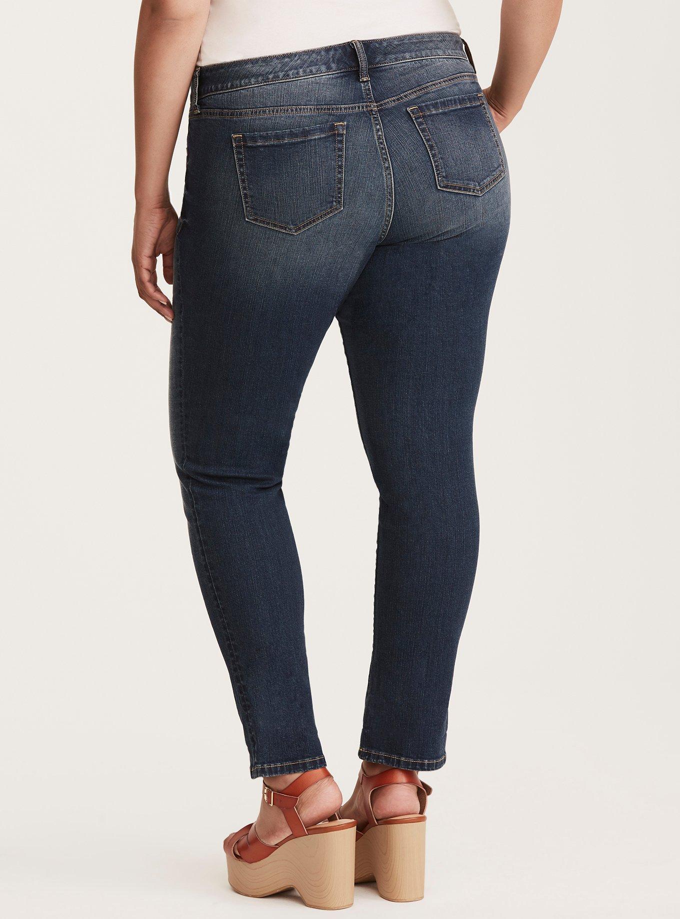 Plus Size Boyfriend Jean - Dark Wash, VINTAGE INDIGO, alternate