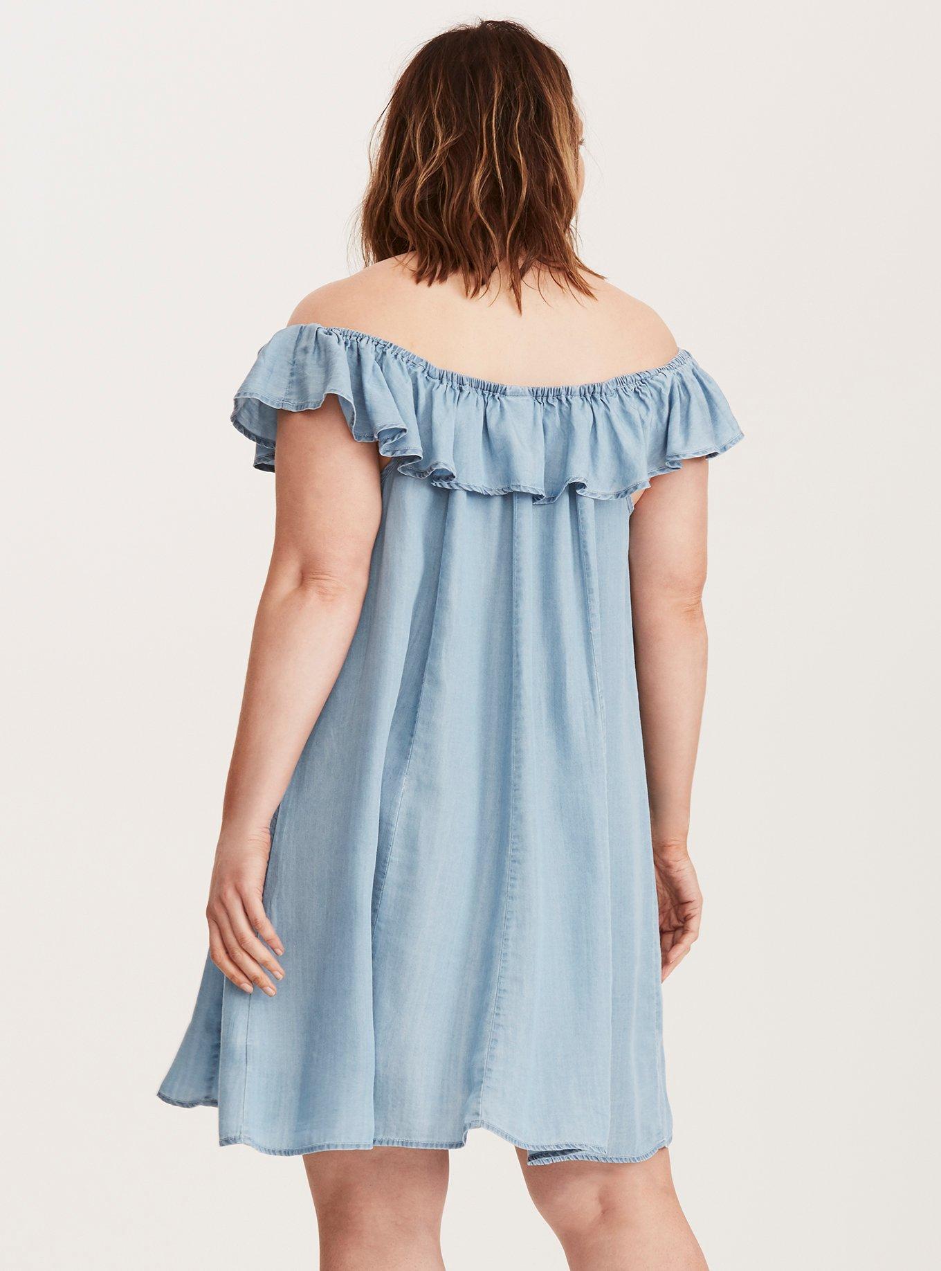 Denim trapeze outlet dress