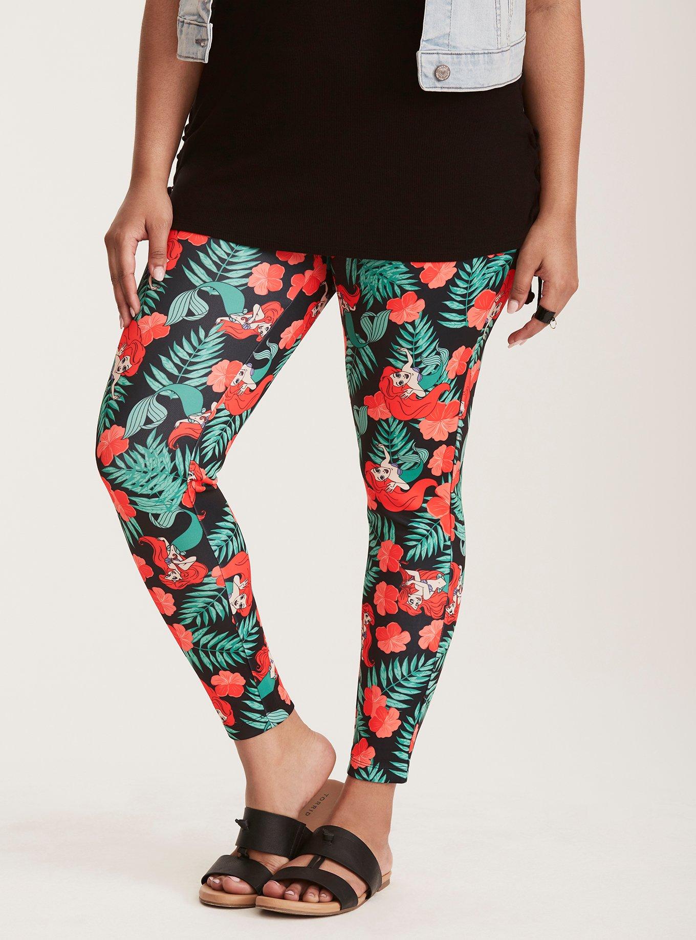 Plus Size - Disney Ariel Tropical Print Leggings - Torrid