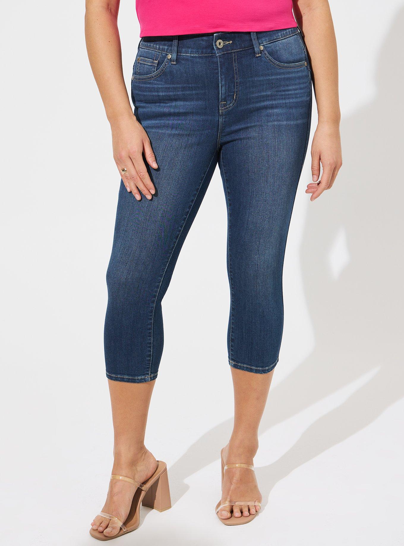 Plus Size Crop Bombshell Skinny Premium Stretch High Rise Jean Torrid