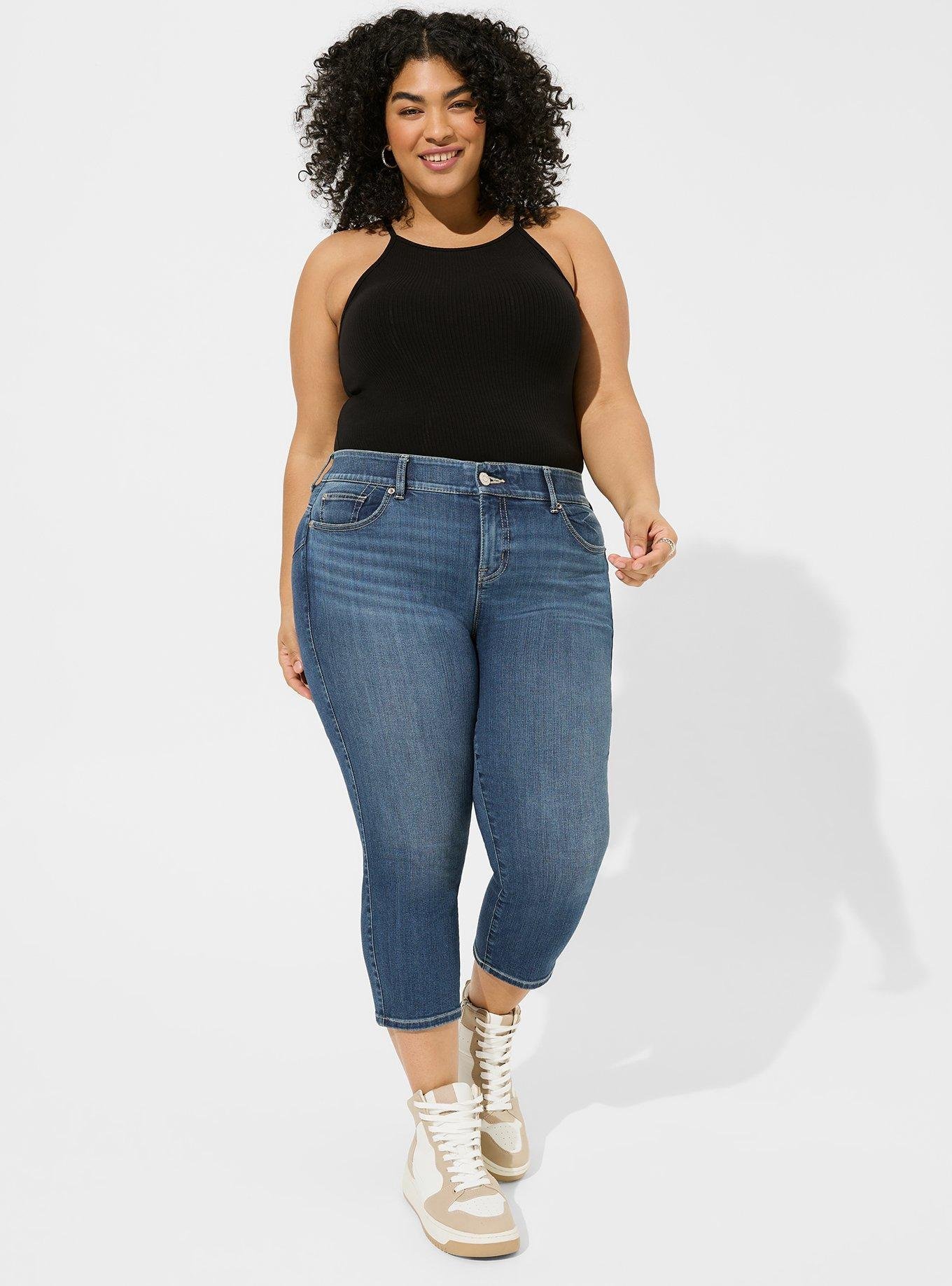 Plus Size - Crop Bombshell Skinny Premium Stretch High-Rise Jean - Torrid