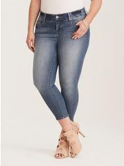Crop Bombshell Skinny Premium Stretch High-Rise Jean, INDIGO SUNDAY, alternate