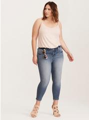 Crop Bombshell Skinny Premium Stretch High-Rise Jean, INDIGO SUNDAY, hi-res