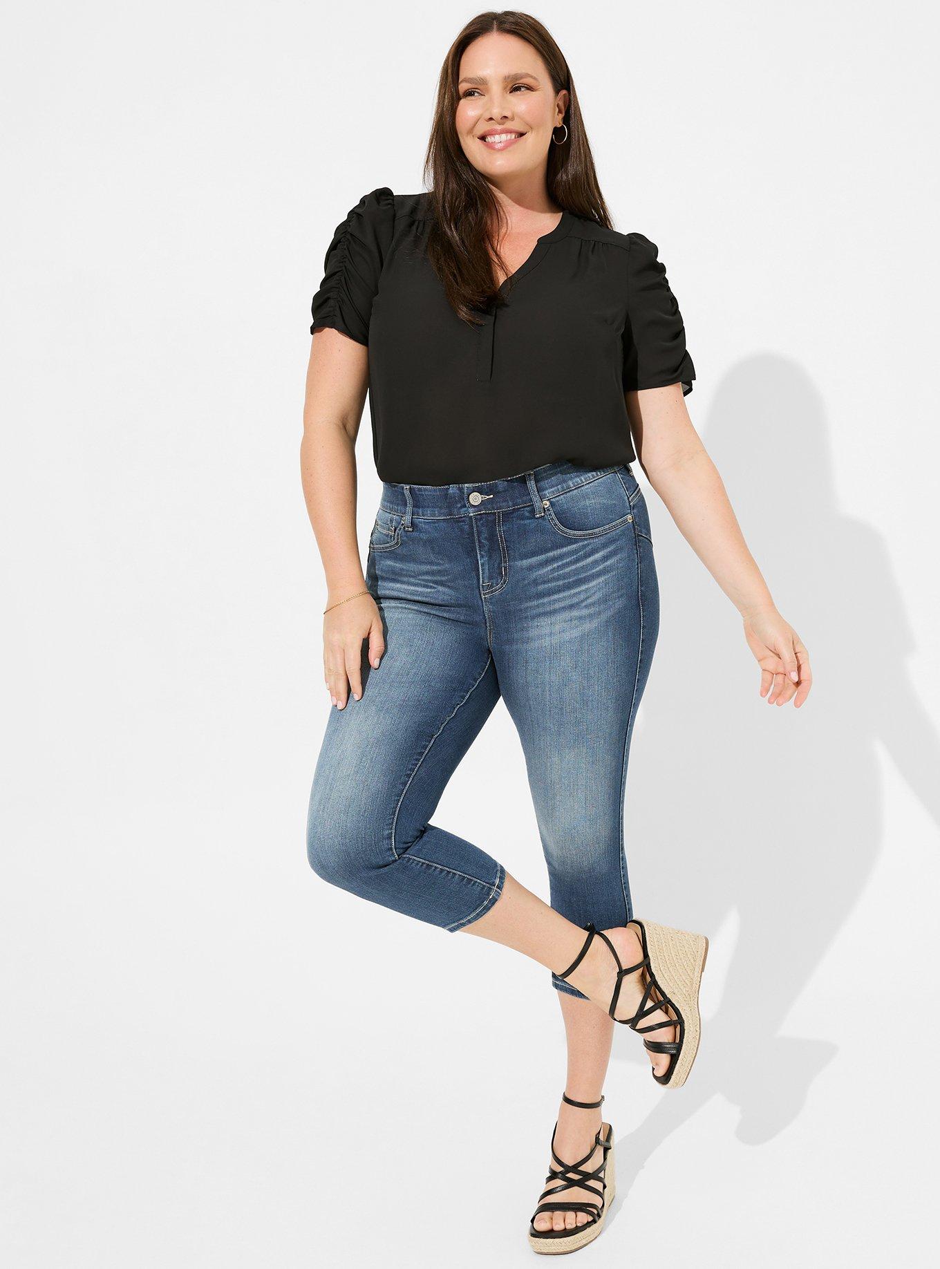 Plus Size - Crop Bombshell Skinny Premium Stretch High-Rise Jean