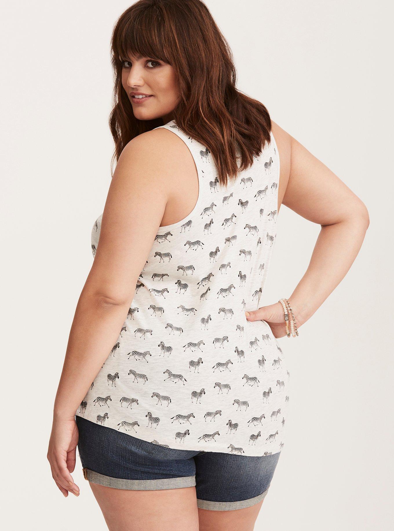 Zebra Print Tank Top, NONEC, alternate