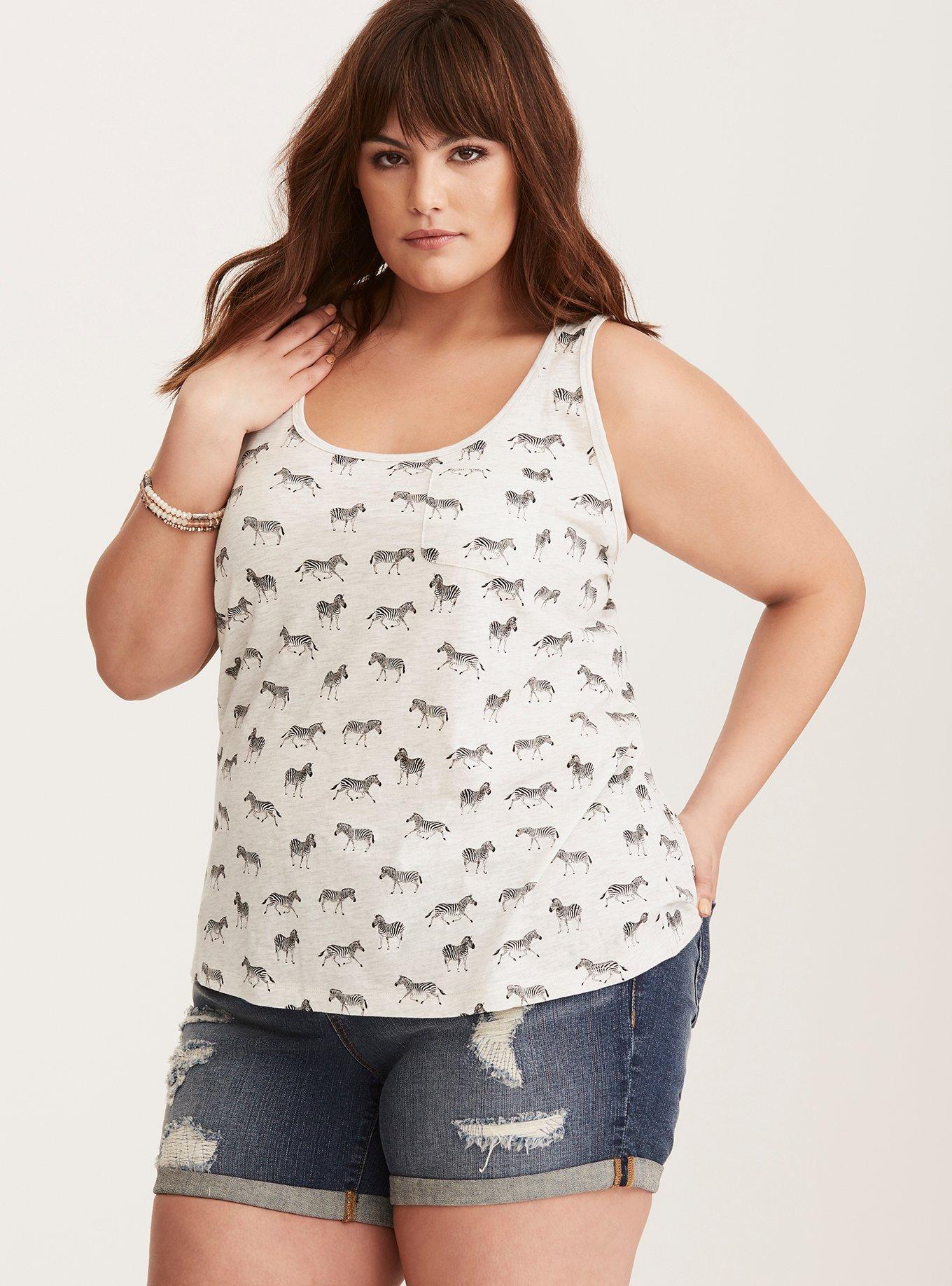 Plus Size Zebra Print Tank Top Torrid