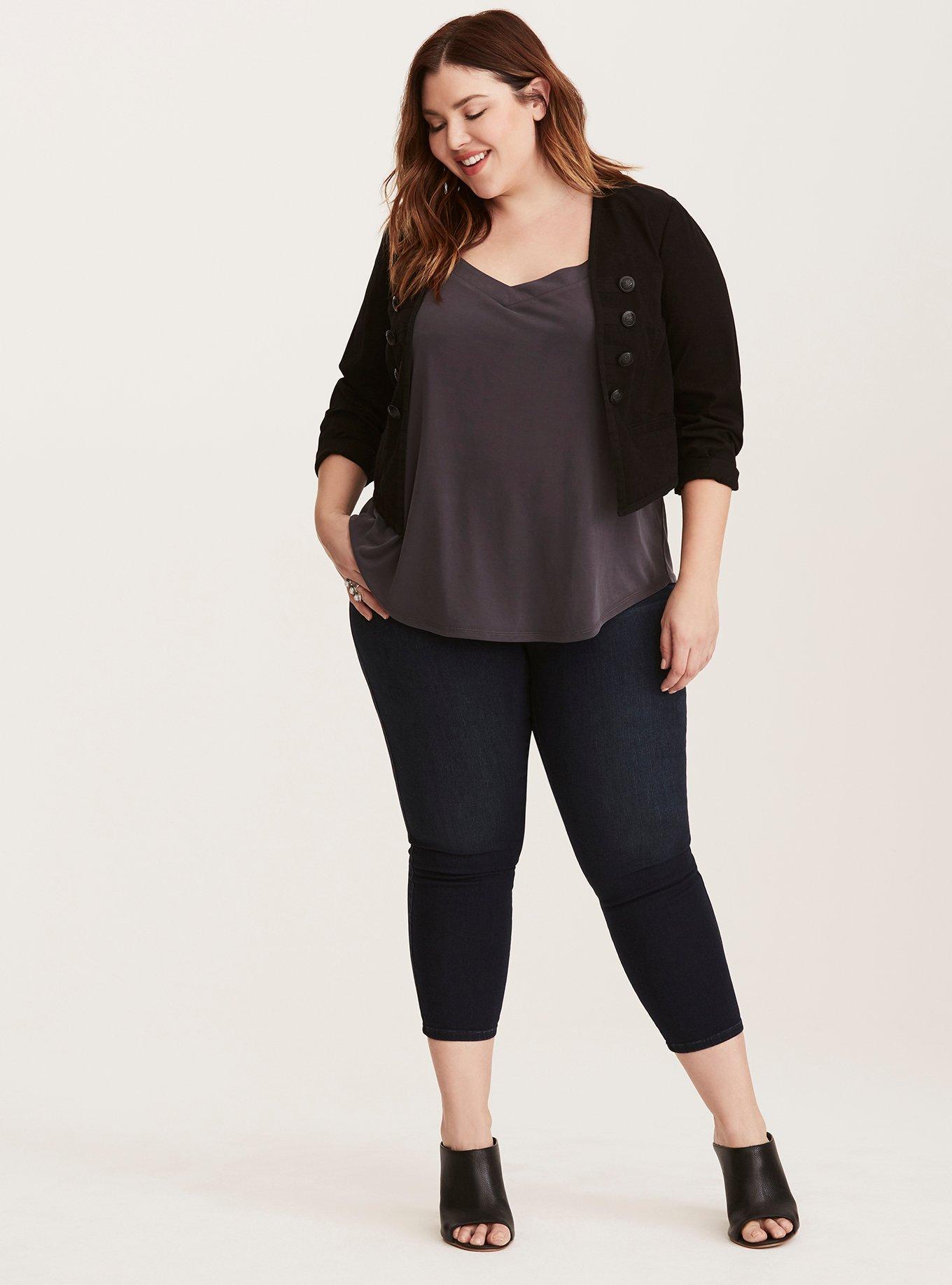 Plus Size Strap Back Cami Top, NINE IRON, alternate