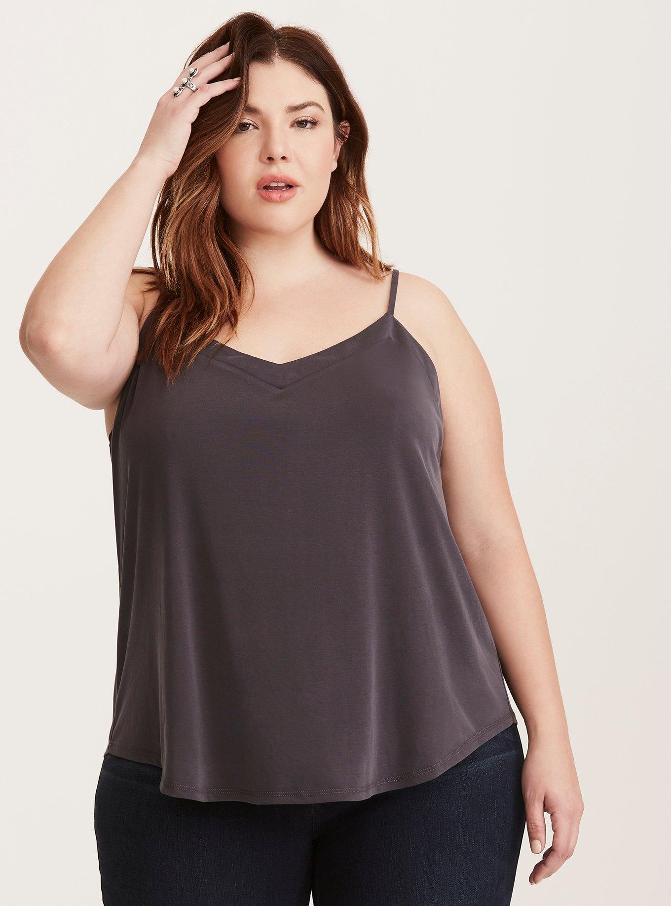 Plus Size Strap Back Cami Top, NINE IRON, alternate