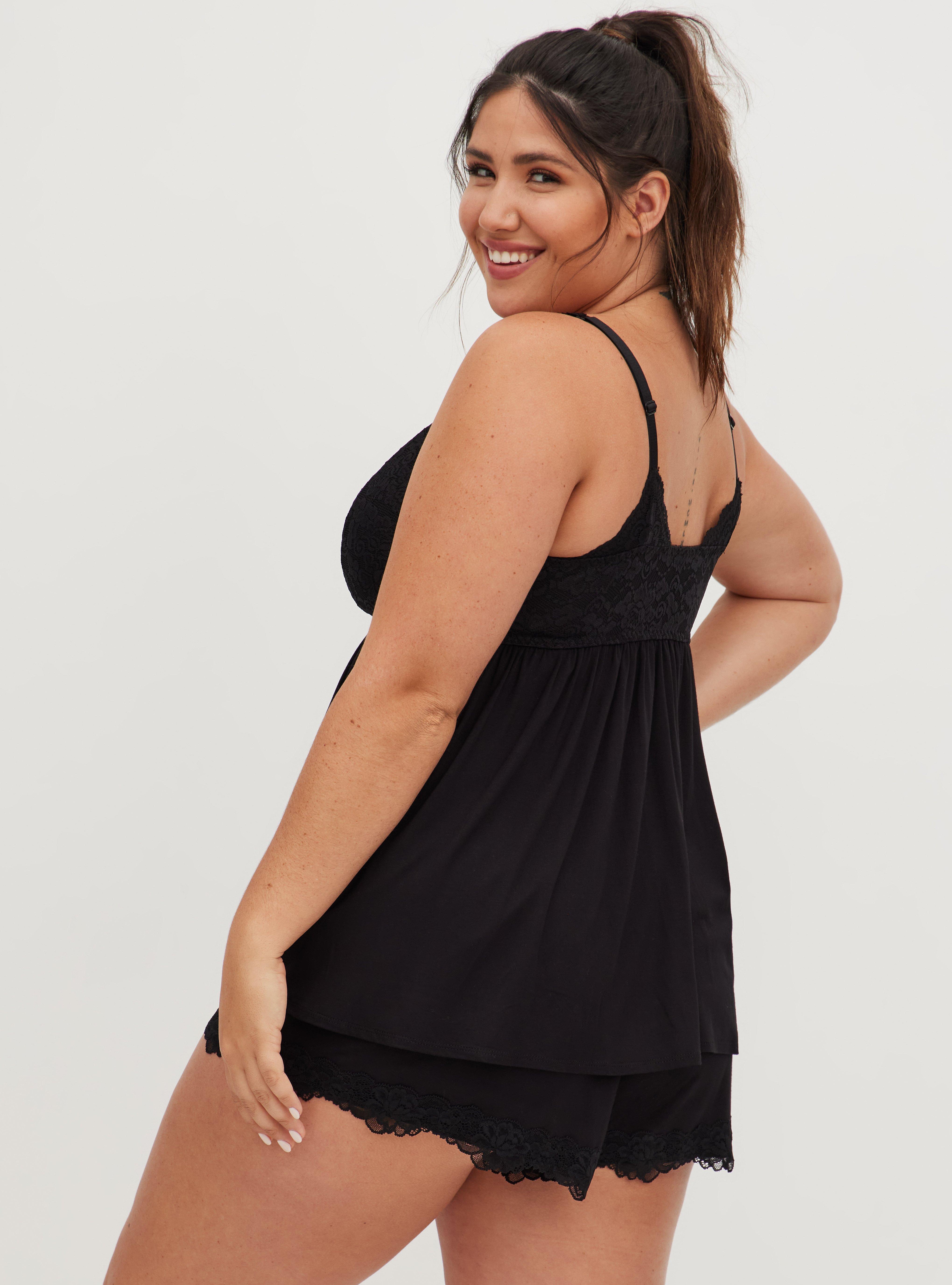 Plus Size Super Soft Lace Babydoll Sleep Tank Torrid