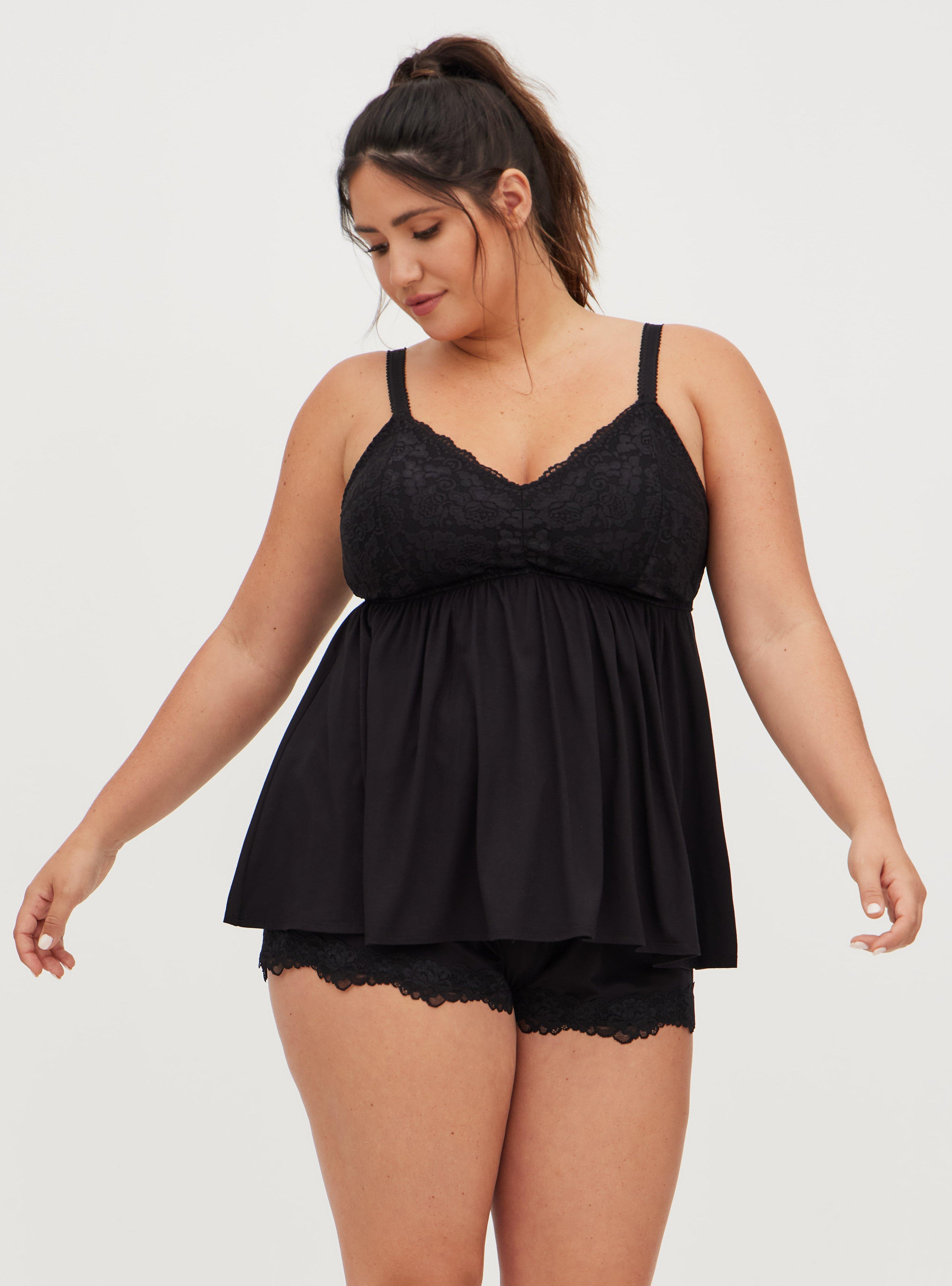 Super Soft Lace Babydoll Sleep Tank, , hi-res