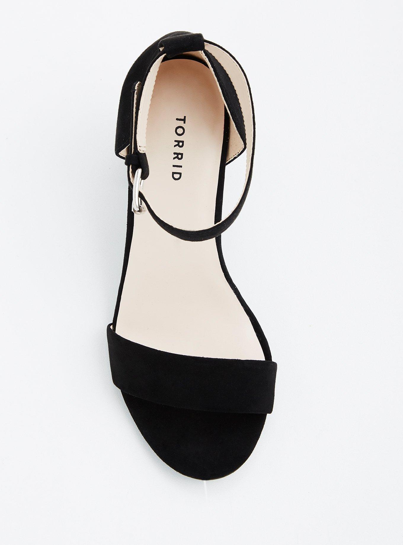 Black ankle strap heels hotsell wide width