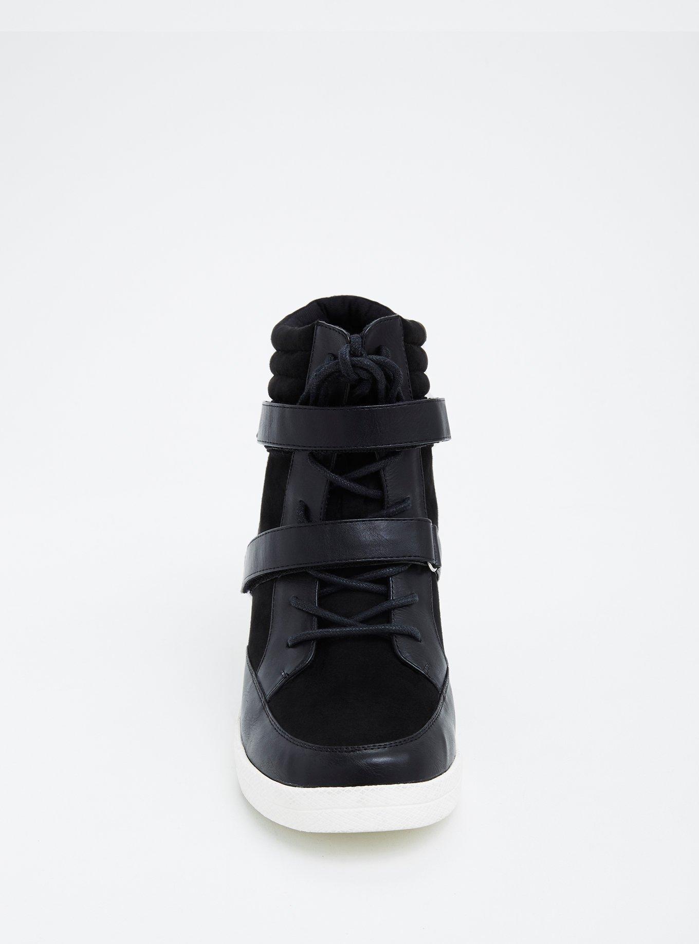 Wedge sneakers faux on sale suede