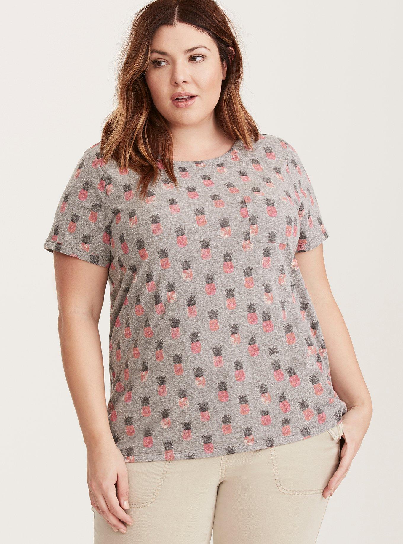 Ivory Tee with Pineapple Pocket main image 1