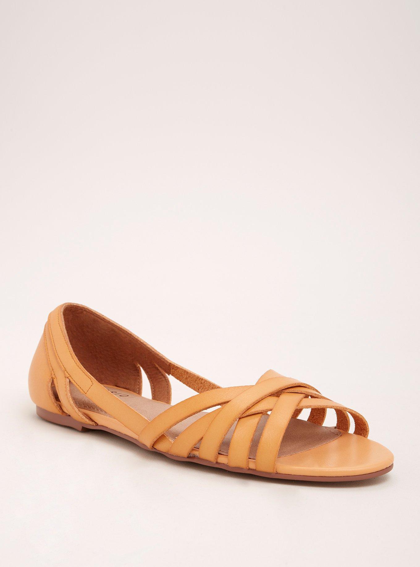 Plus Size Strappy Peep Toe D Orsay Flats Wide Width Torrid