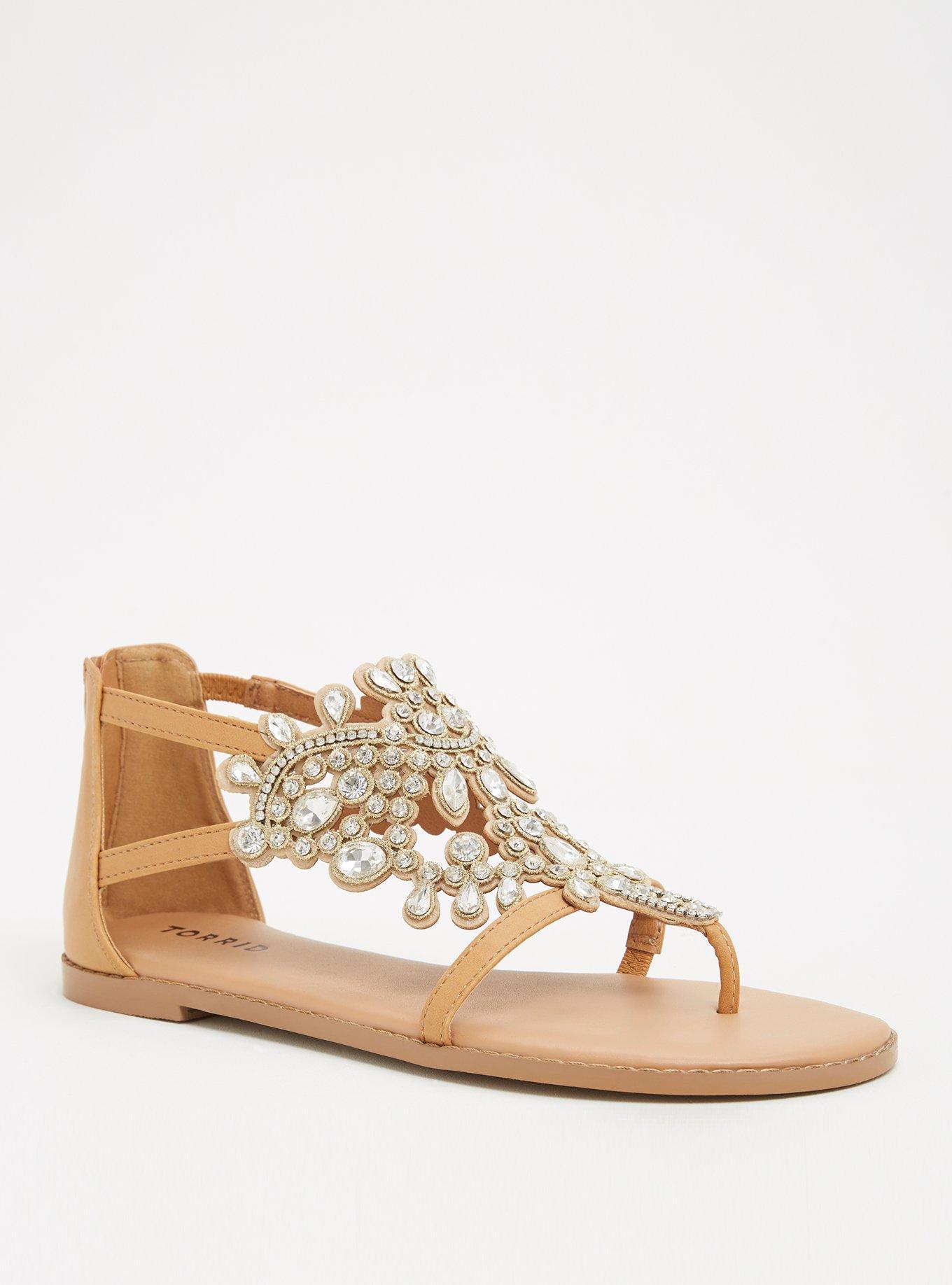 Plus Size Gemstone T Strap Sandals Wide Width Torrid