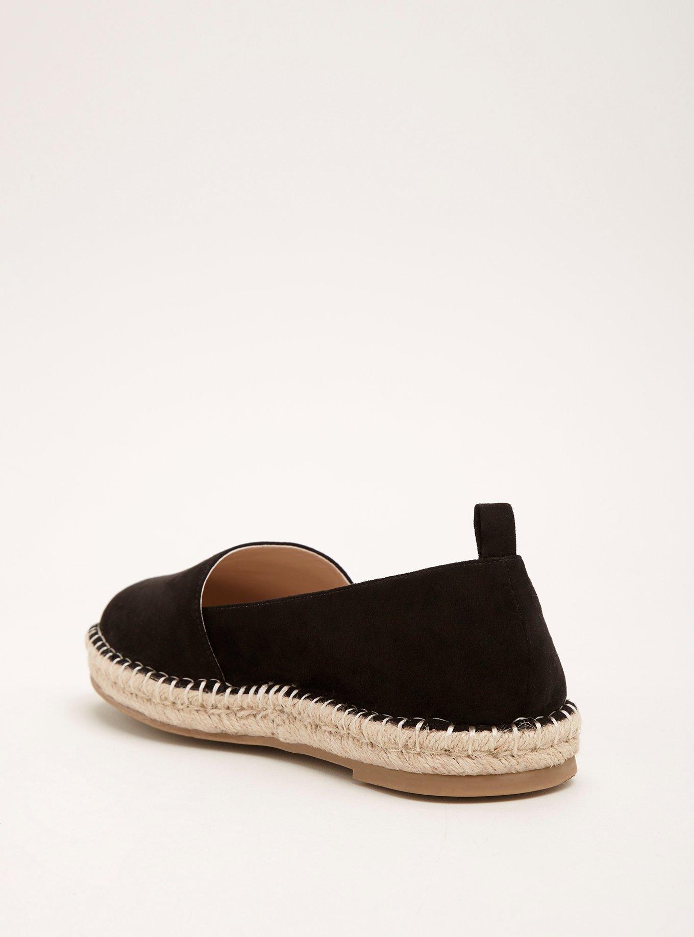 Wide width espadrille store flats