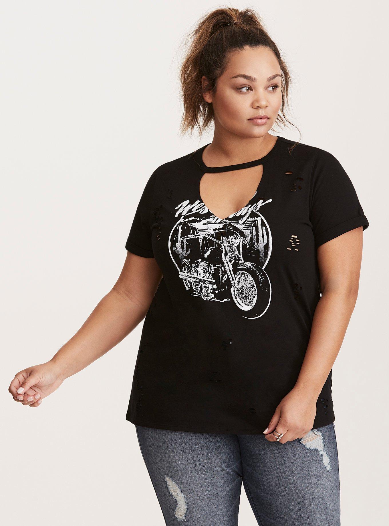 Moto Graphic Cutout Tee, DEEP BLACK, alternate