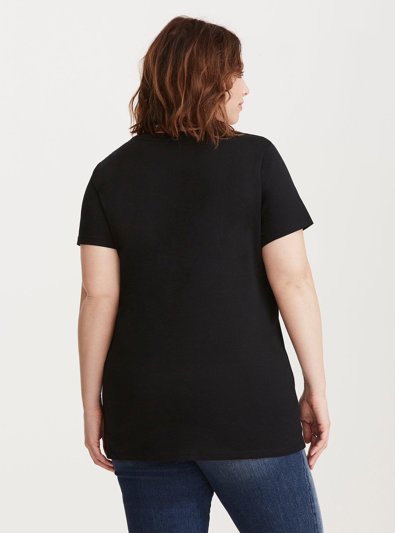 Plus Size Whisper It Scoop Tee, DEEP BLACK, alternate