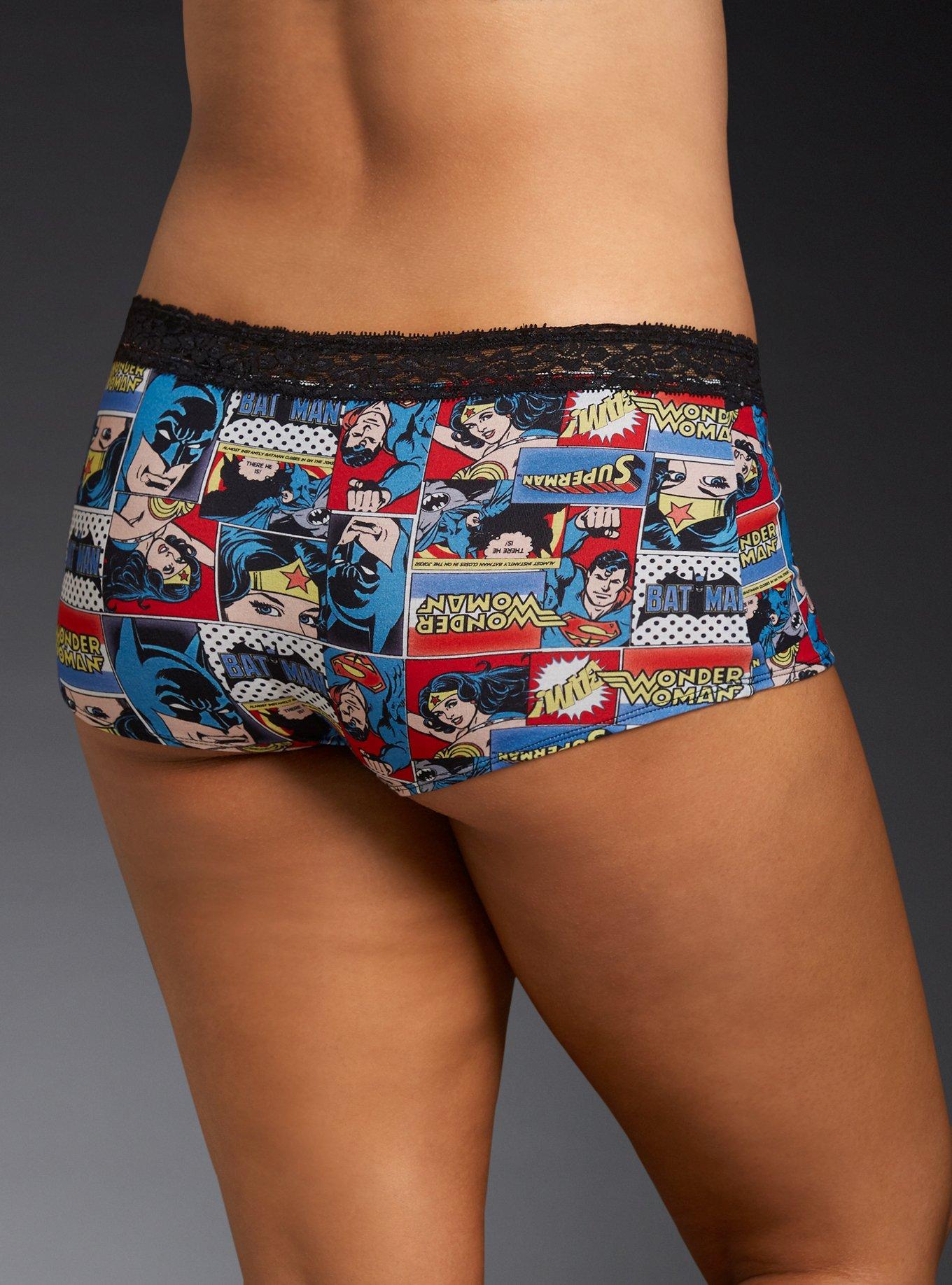 Plus Size - DC Superhero Comic Print Cotton Boyshort Panty - Torrid