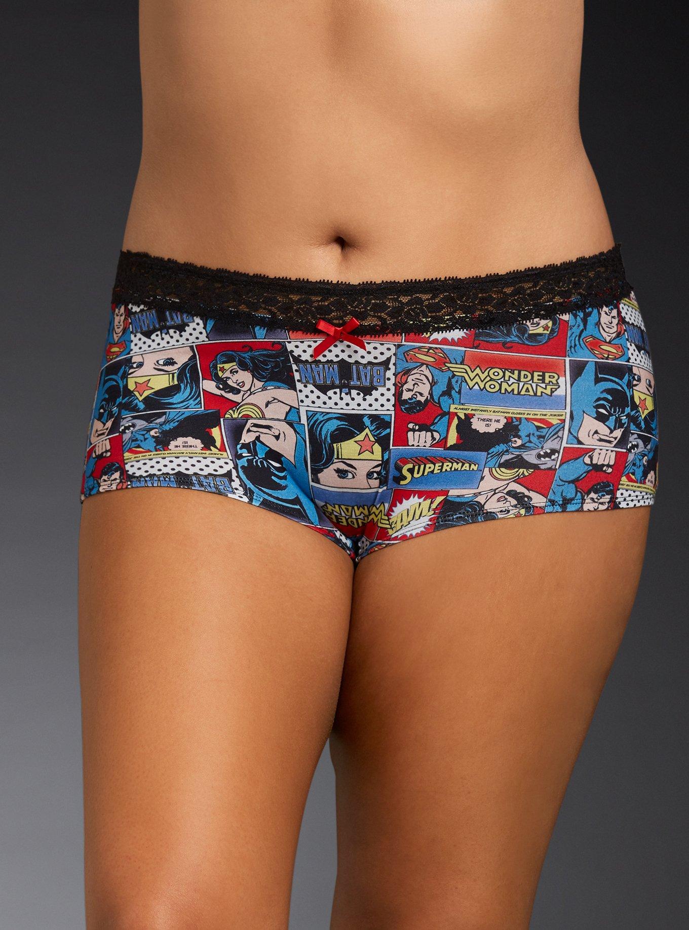 Plus Size - DC Superhero Comic Print Cotton Boyshort Panty - Torrid