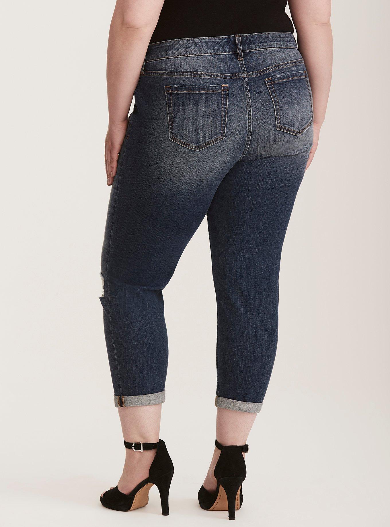Ex-Boyfriend Jean - Distressed Medium Wash, , alternate