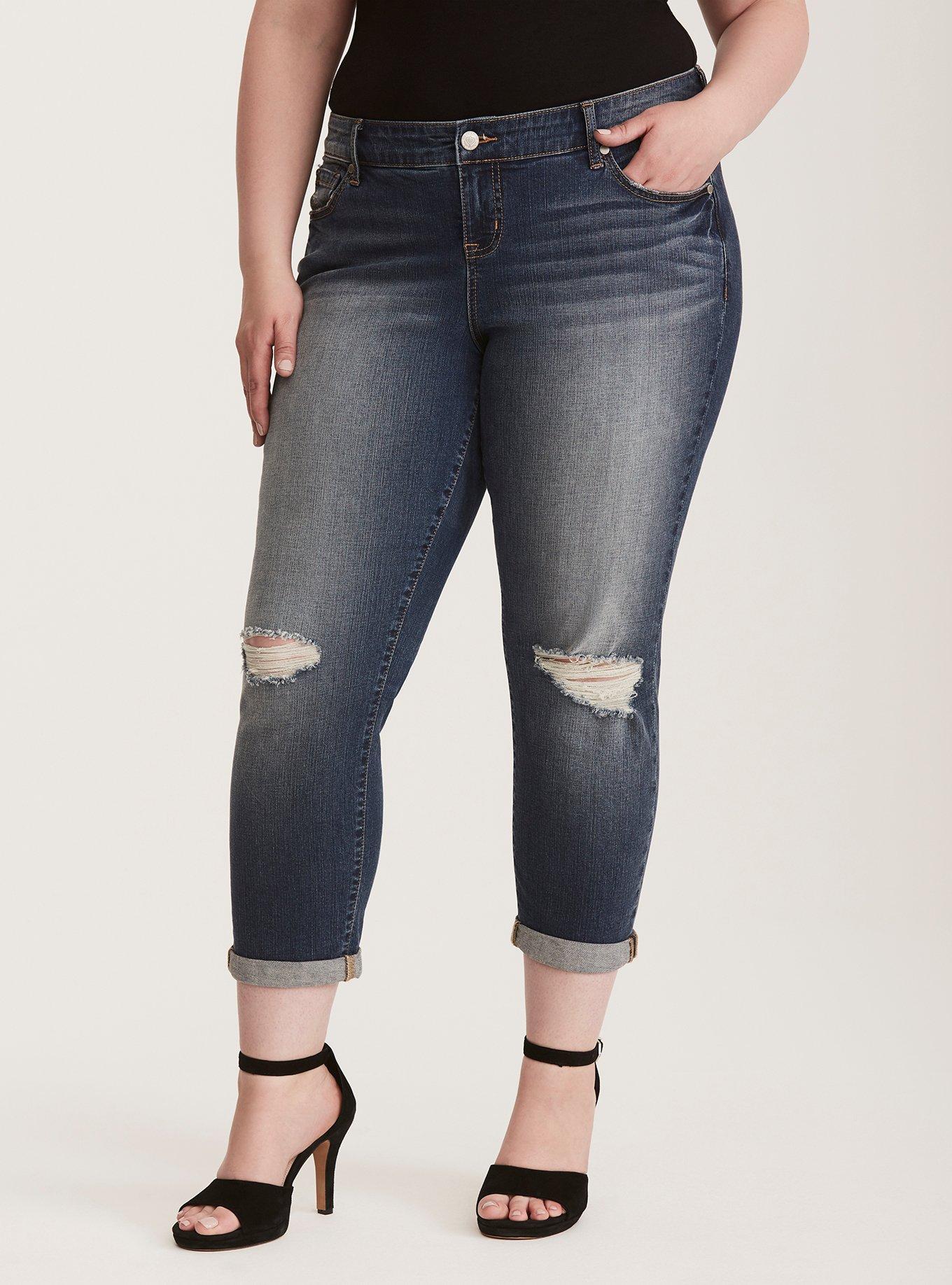 Ex-Boyfriend Jean - Distressed Medium Wash, , alternate