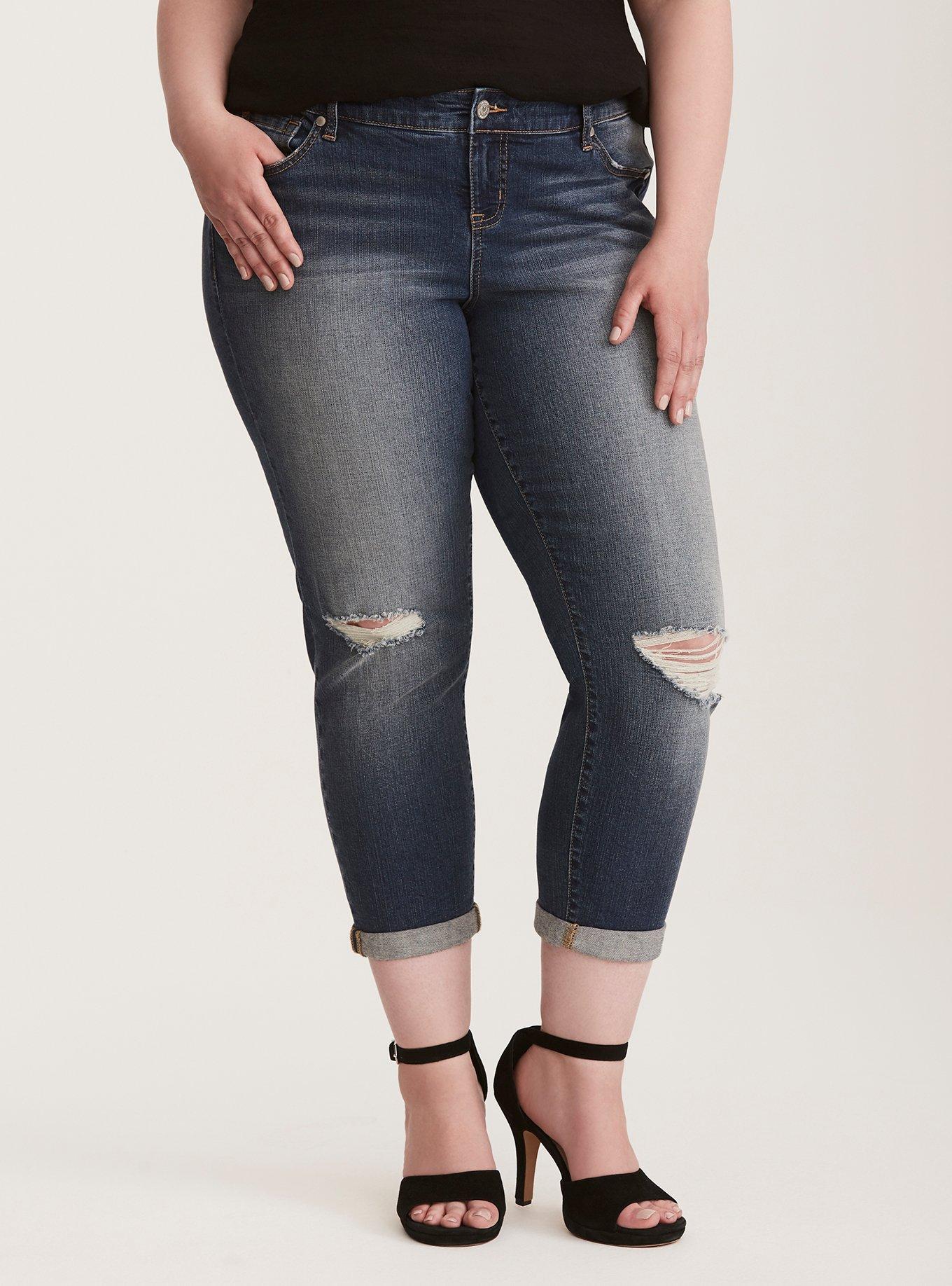 Ex-Boyfriend Jean - Distressed Medium Wash, , hi-res