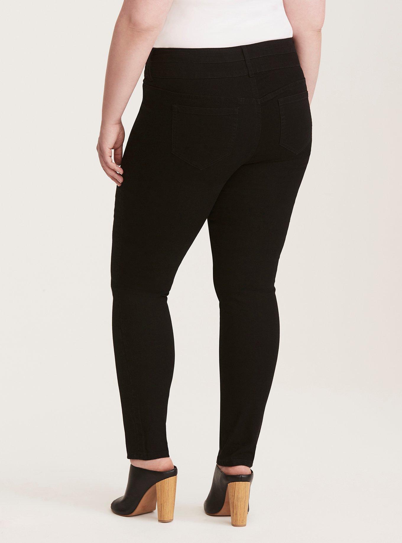 Plus Size High Rise Skinny Jean - Black Wash, BLACK, alternate