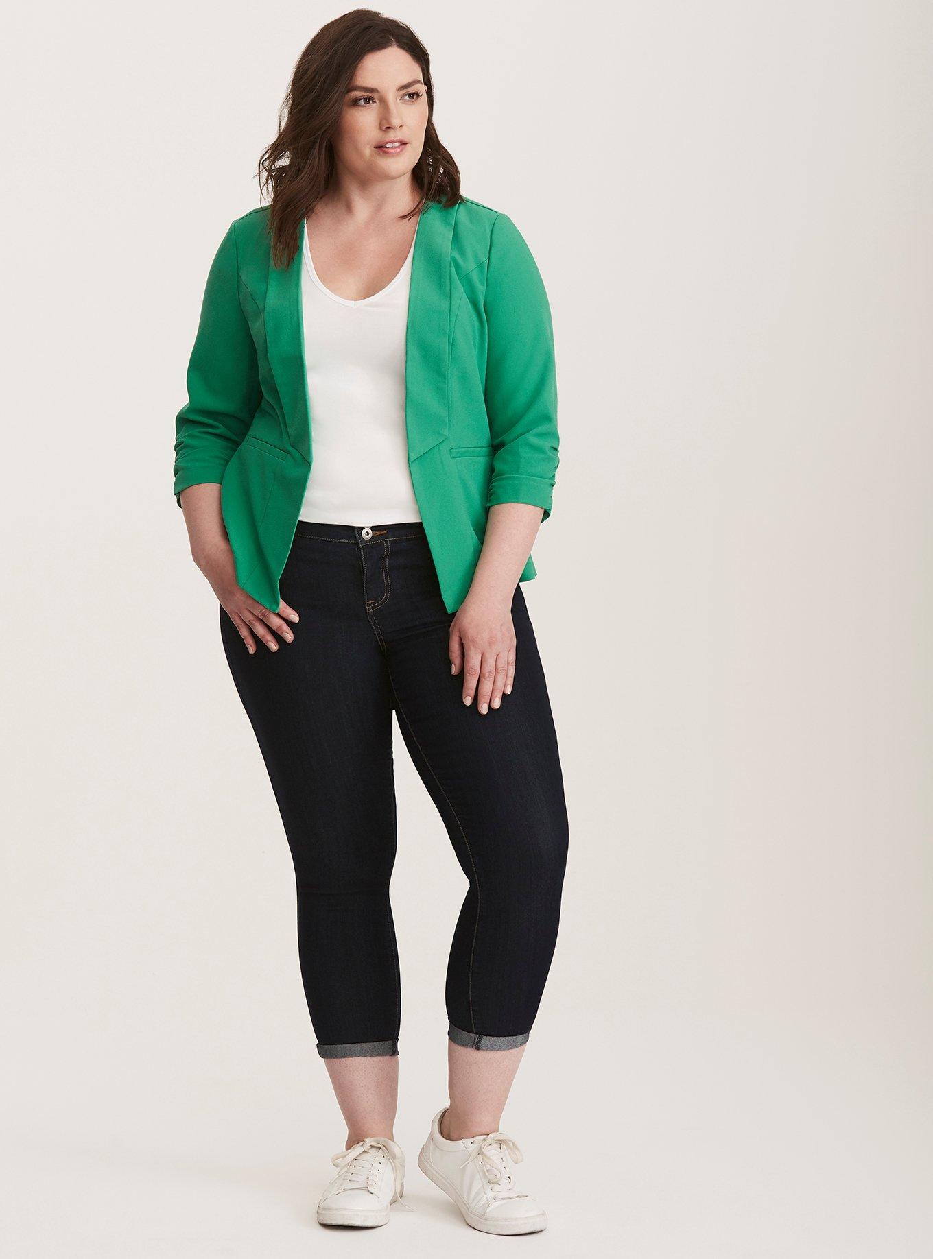 Torrid Cropped Jeggings - Dark Wash, ATLANTIC, alternate